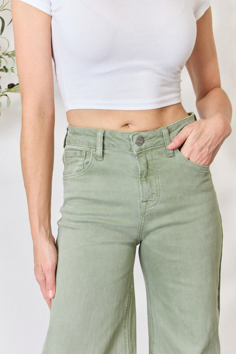 RISEN Full Size Raw Hem Wide-Leg Jeans RISEN Full Size Raw Hem Wide-Leg Jeans - TopFashionHQ
