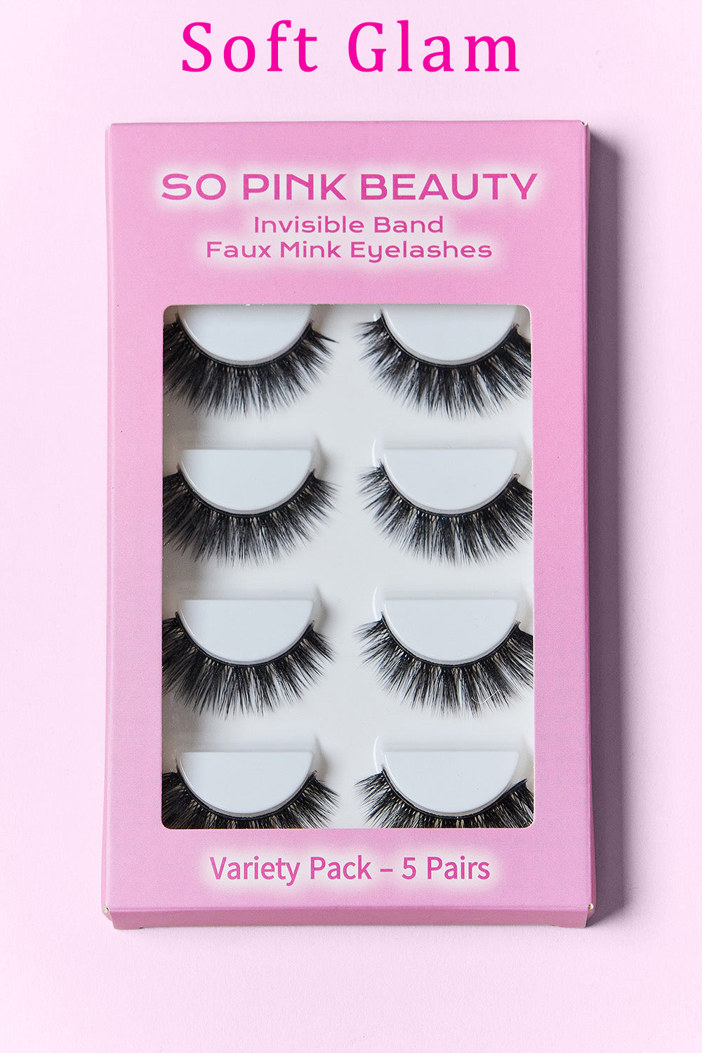 SO PINK BEAUTY Mink Eyelashes 5 Pairs SO PINK BEAUTY Mink Eyelashes 5 Pairs - TopFashionHQ