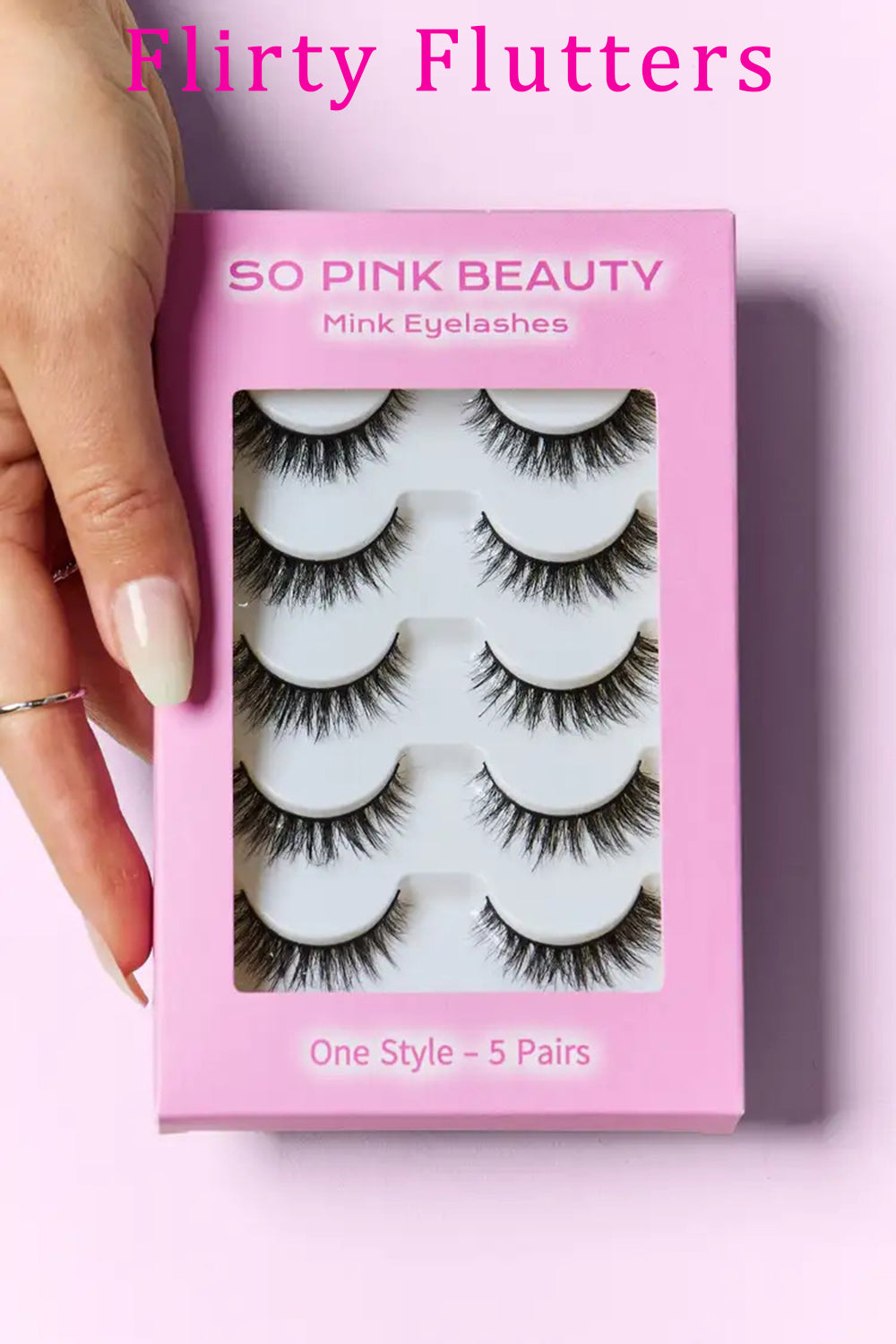 SO PINK BEAUTY Mink Eyelashes 5 Pairs SO PINK BEAUTY Mink Eyelashes 5 Pairs - TopFashionHQ