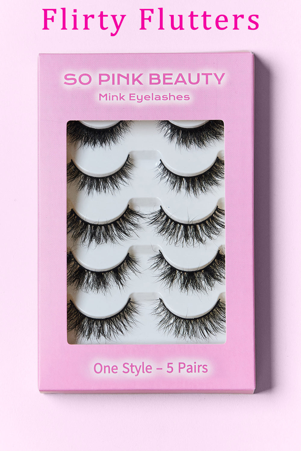 SO PINK BEAUTY Mink Eyelashes 5 Pairs SO PINK BEAUTY Mink Eyelashes 5 Pairs - TopFashionHQ