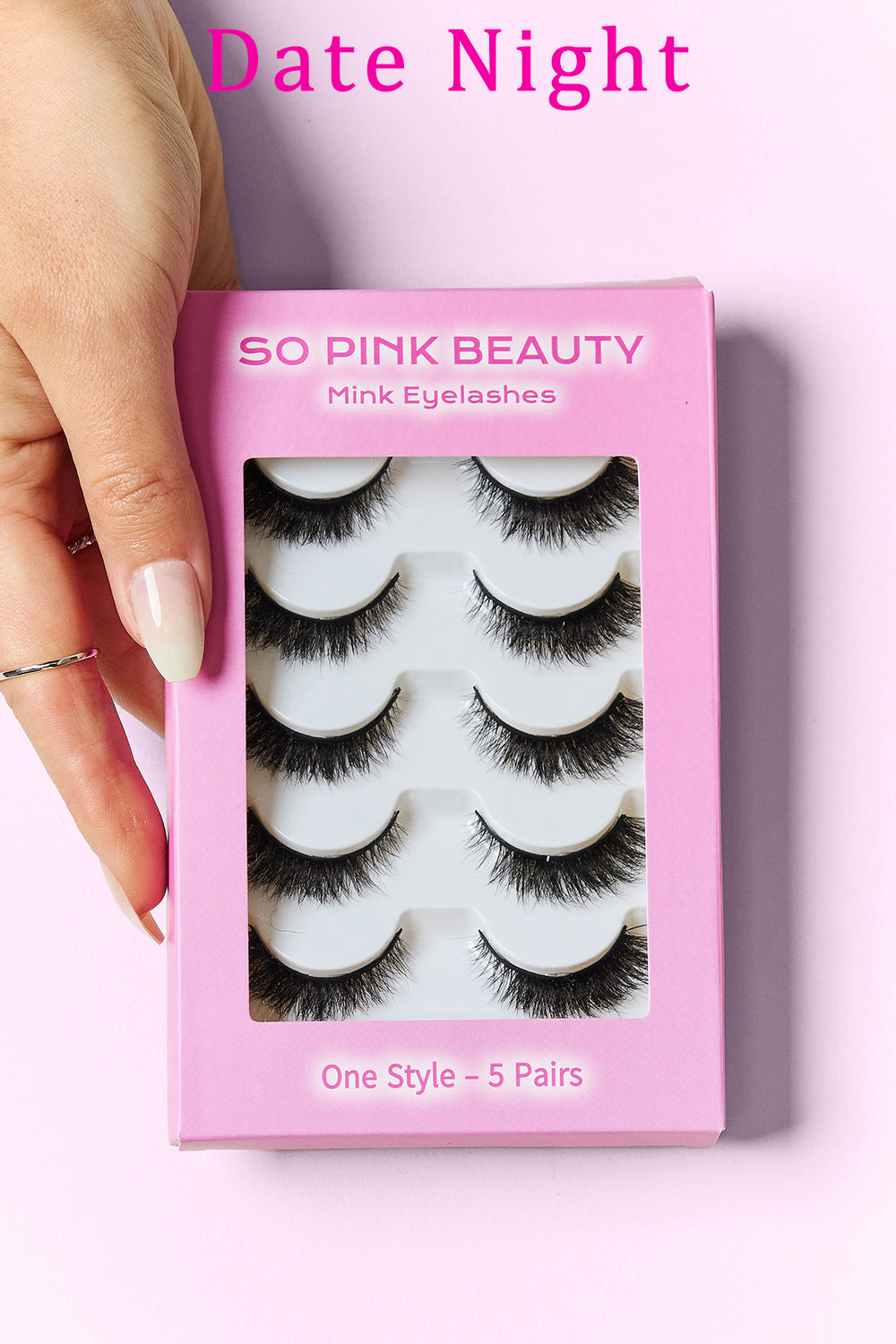 SO PINK BEAUTY Mink Eyelashes 5 Pairs SO PINK BEAUTY Mink Eyelashes 5 Pairs - TopFashionHQ