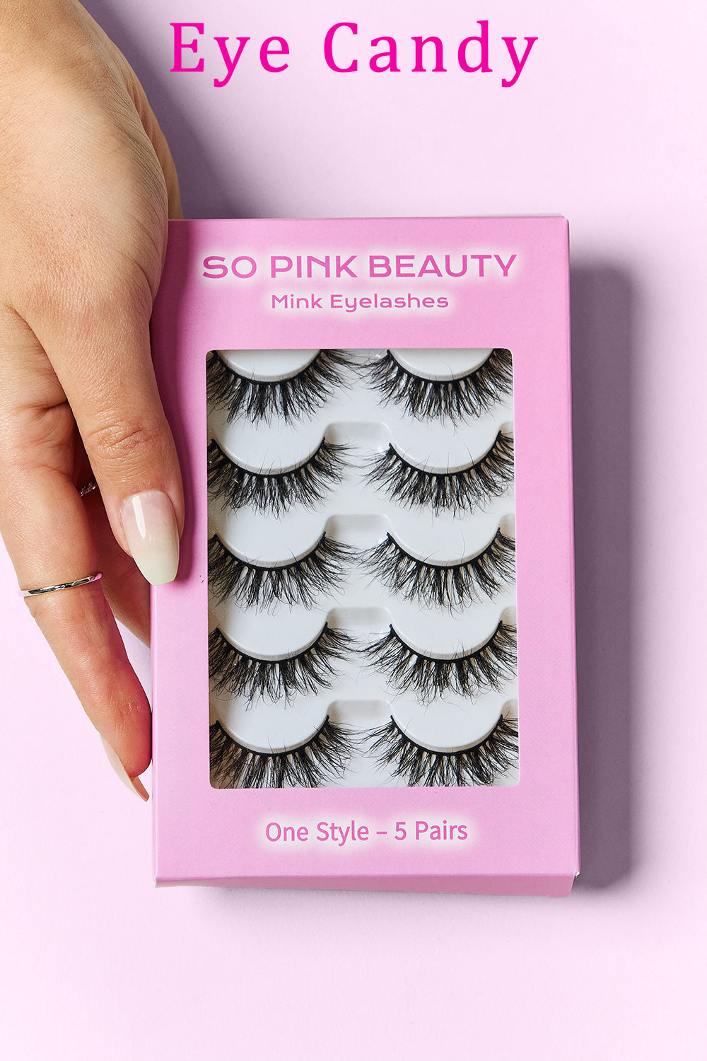SO PINK BEAUTY Mink Eyelashes 5 Pairs SO PINK BEAUTY Mink Eyelashes 5 Pairs - TopFashionHQ