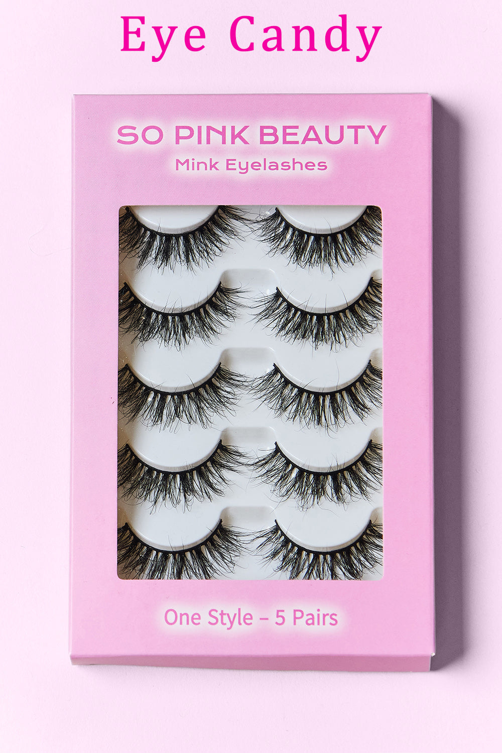 SO PINK BEAUTY Mink Eyelashes 5 Pairs SO PINK BEAUTY Mink Eyelashes 5 Pairs - TopFashionHQ