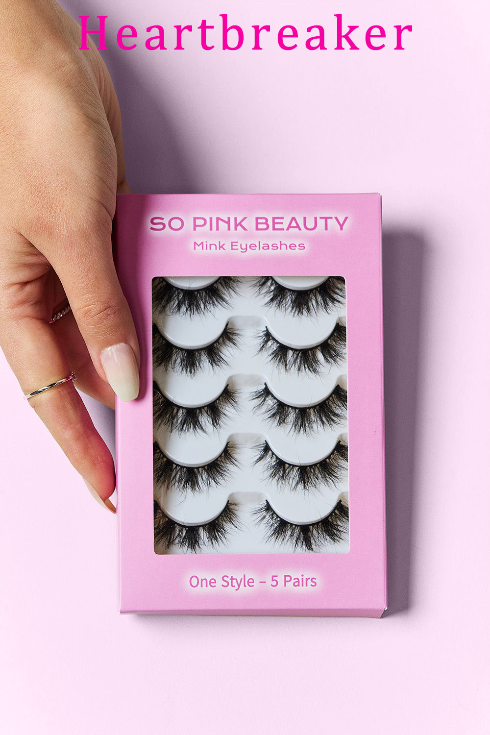 SO PINK BEAUTY Mink Eyelashes 5 Pairs SO PINK BEAUTY Mink Eyelashes 5 Pairs - TopFashionHQ