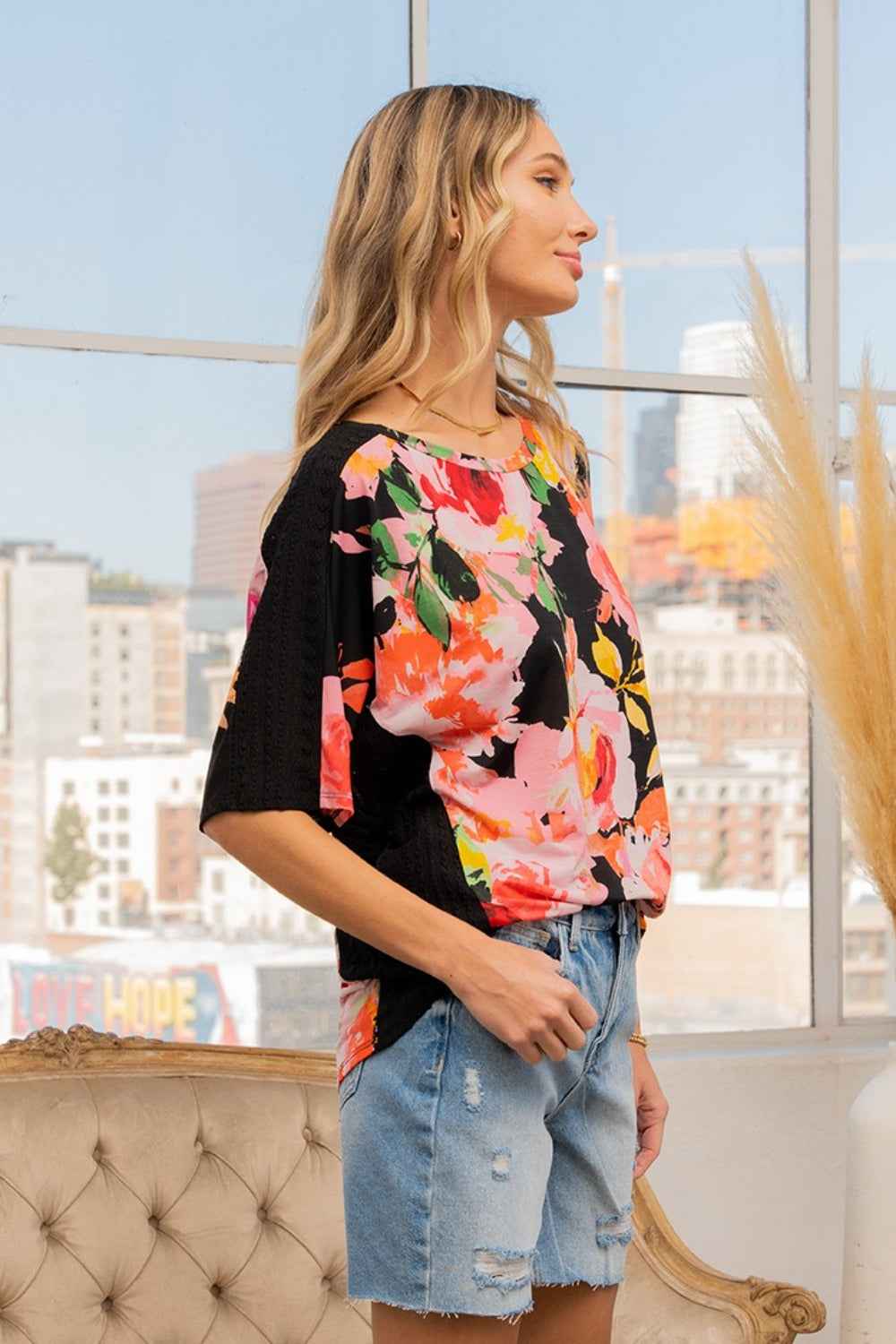 Sew In Love Full Size Floral Round Neck Short Sleeve T-Shirt Sew In Love Full Size Floral Round Neck Short Sleeve T-Shirt