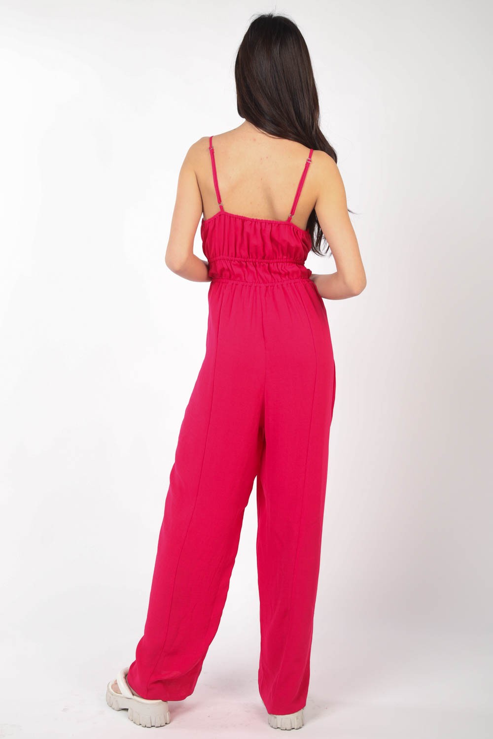 VERY J Pintuck Detail Woven Sleeveless Jumpsuit VERY J Pintuck Detail Woven Sleeveless Jumpsuit - TopFashionHQ