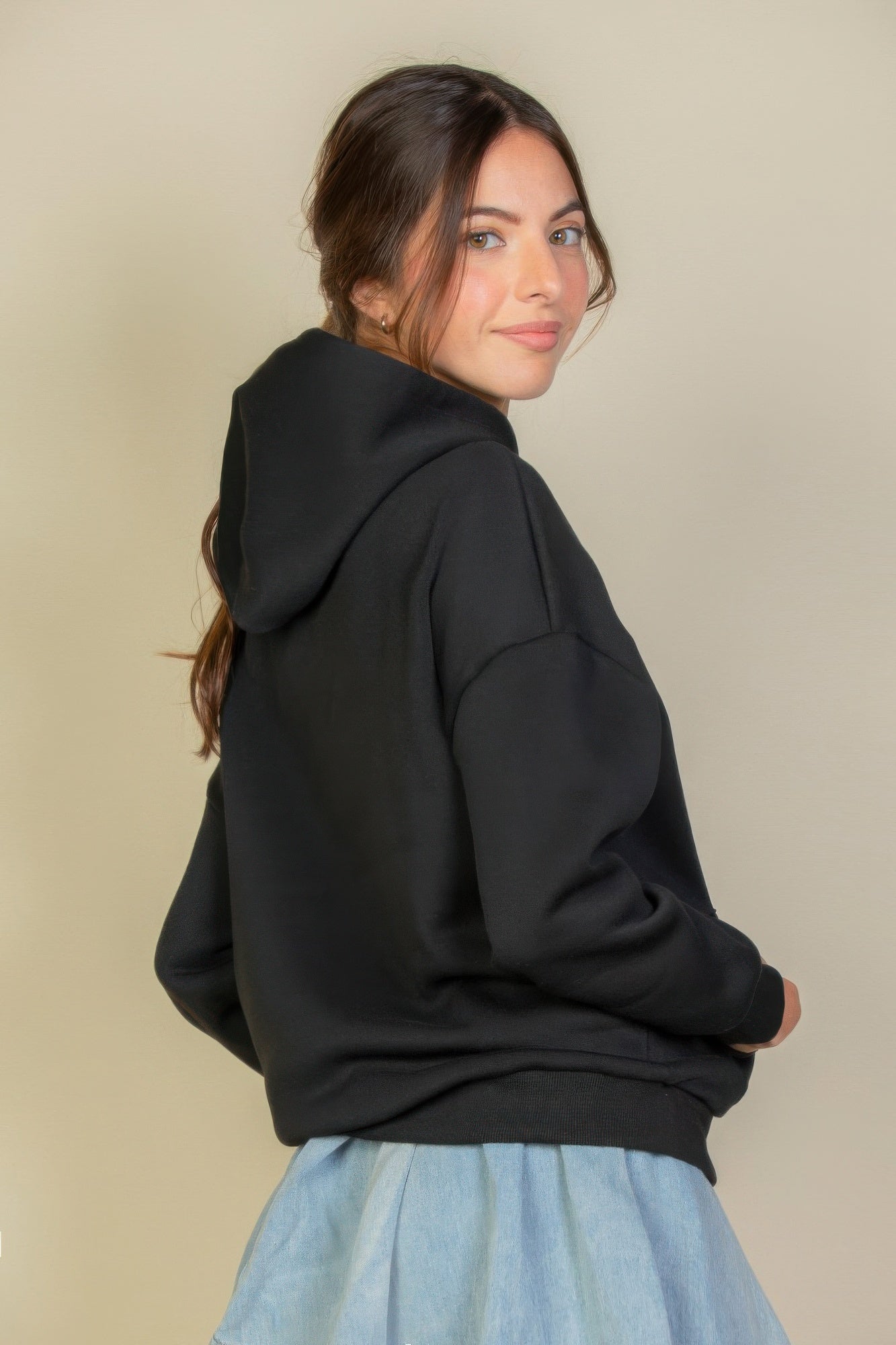 Graphic Kangaroo Pocket Drawstring Hoodie product image