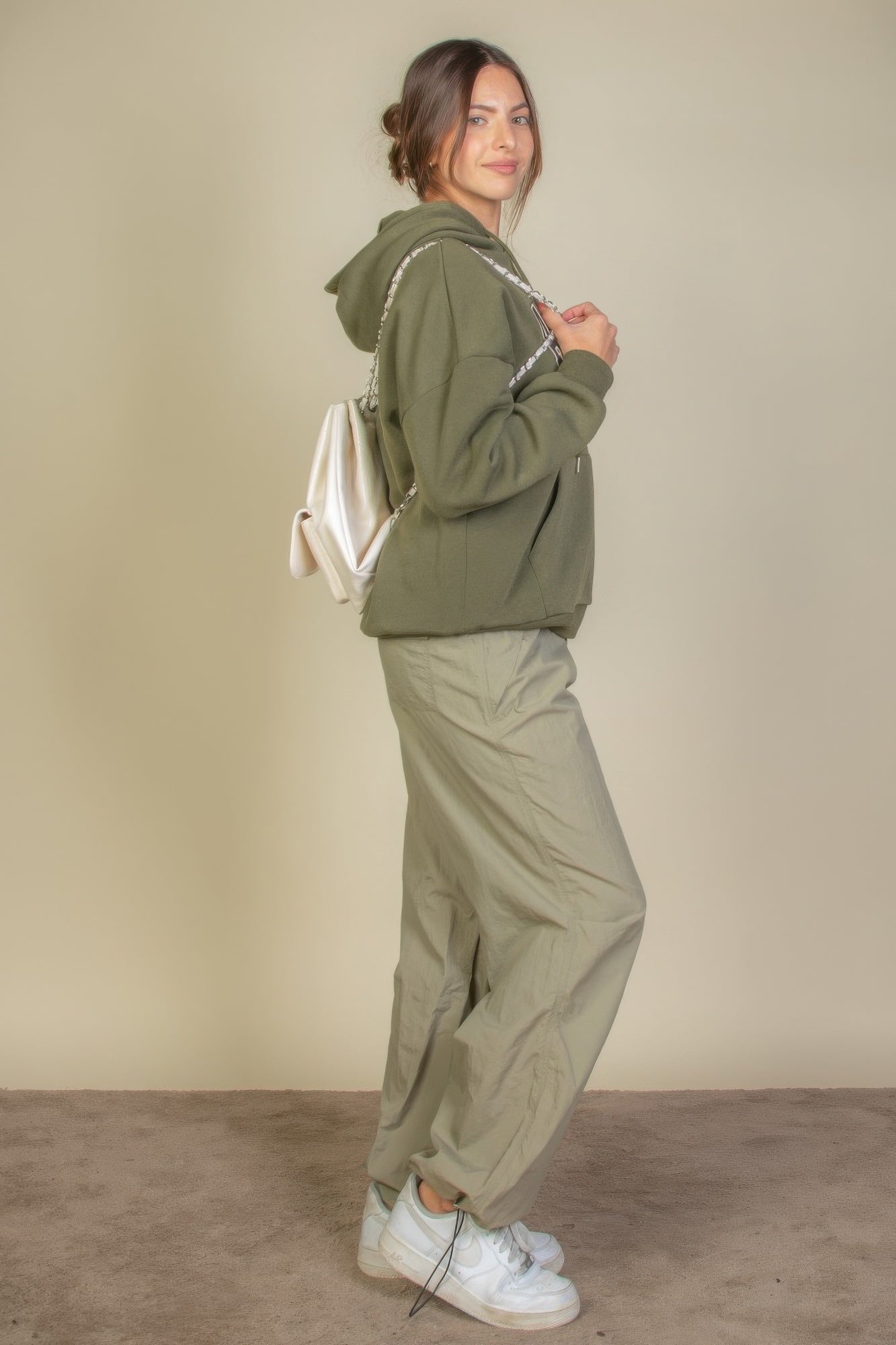 Graphic Kangaroo Pocket Drawstring Hoodie product image