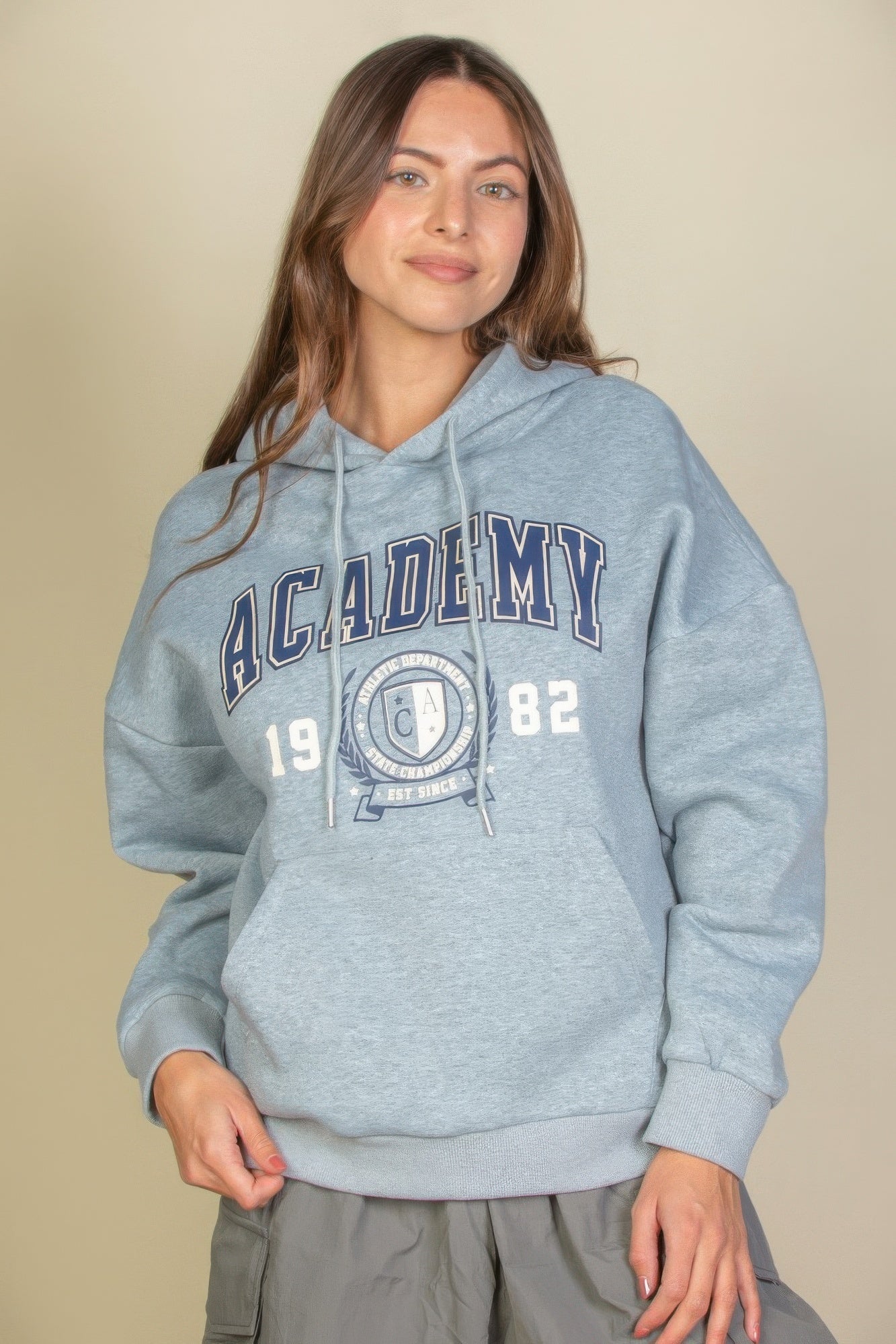 Graphic Kangaroo Pocket Drawstring Hoodie product image