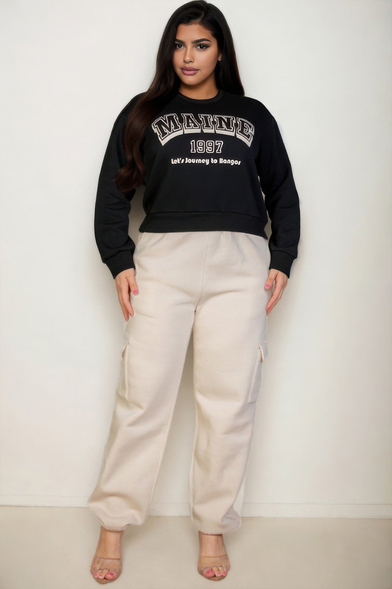 Plus Size Graphic Drop Shoulder Sweatshirt product image