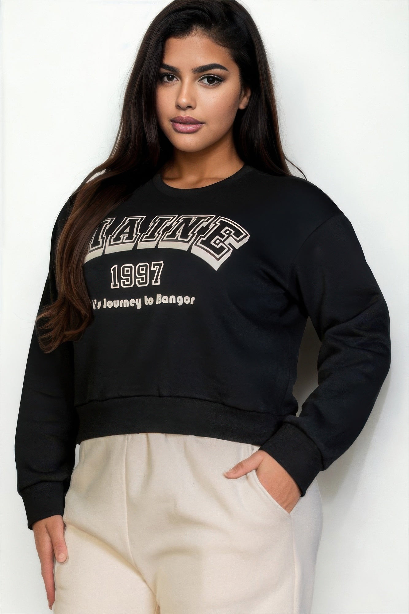 Plus Size Graphic Drop Shoulder Sweatshirt product image