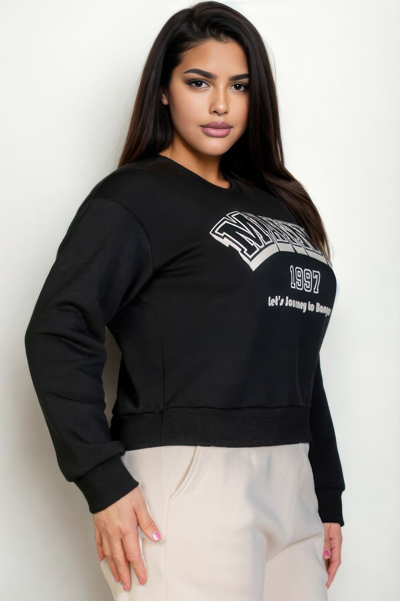 Plus Size Graphic Drop Shoulder Sweatshirt product image