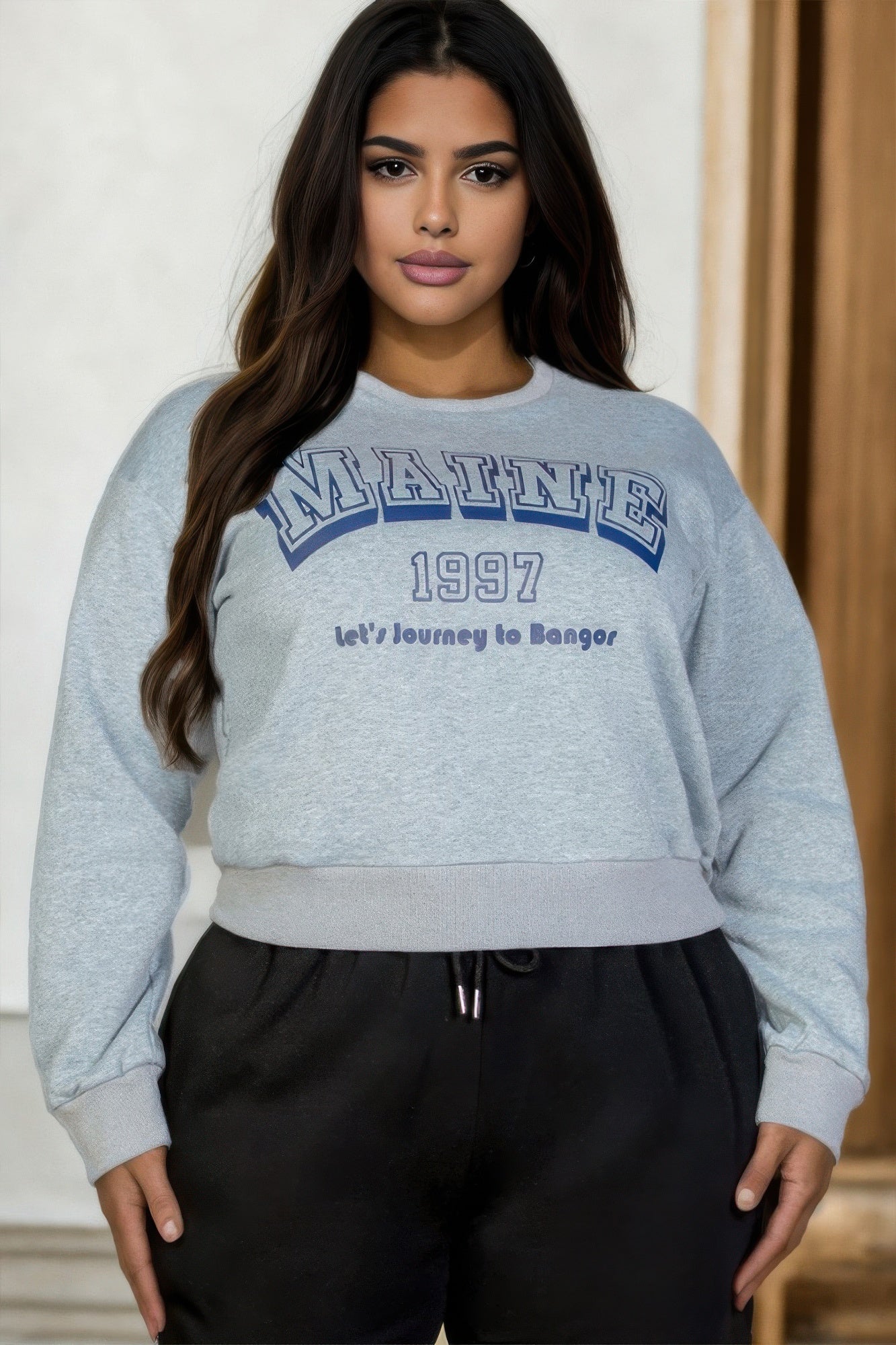 Plus Size Graphic Drop Shoulder Sweatshirt product image