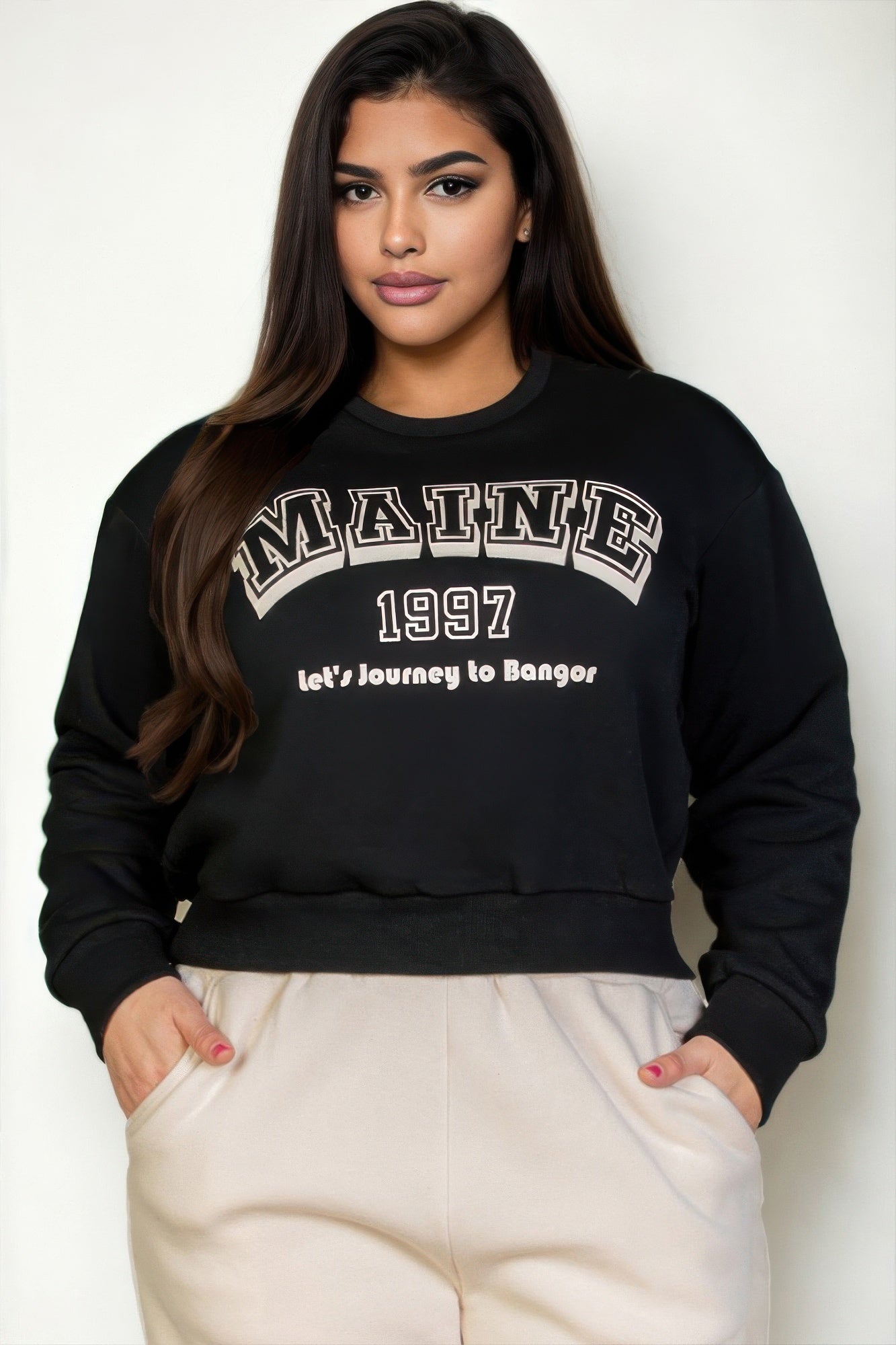 Plus Size Graphic Drop Shoulder Sweatshirt product image
