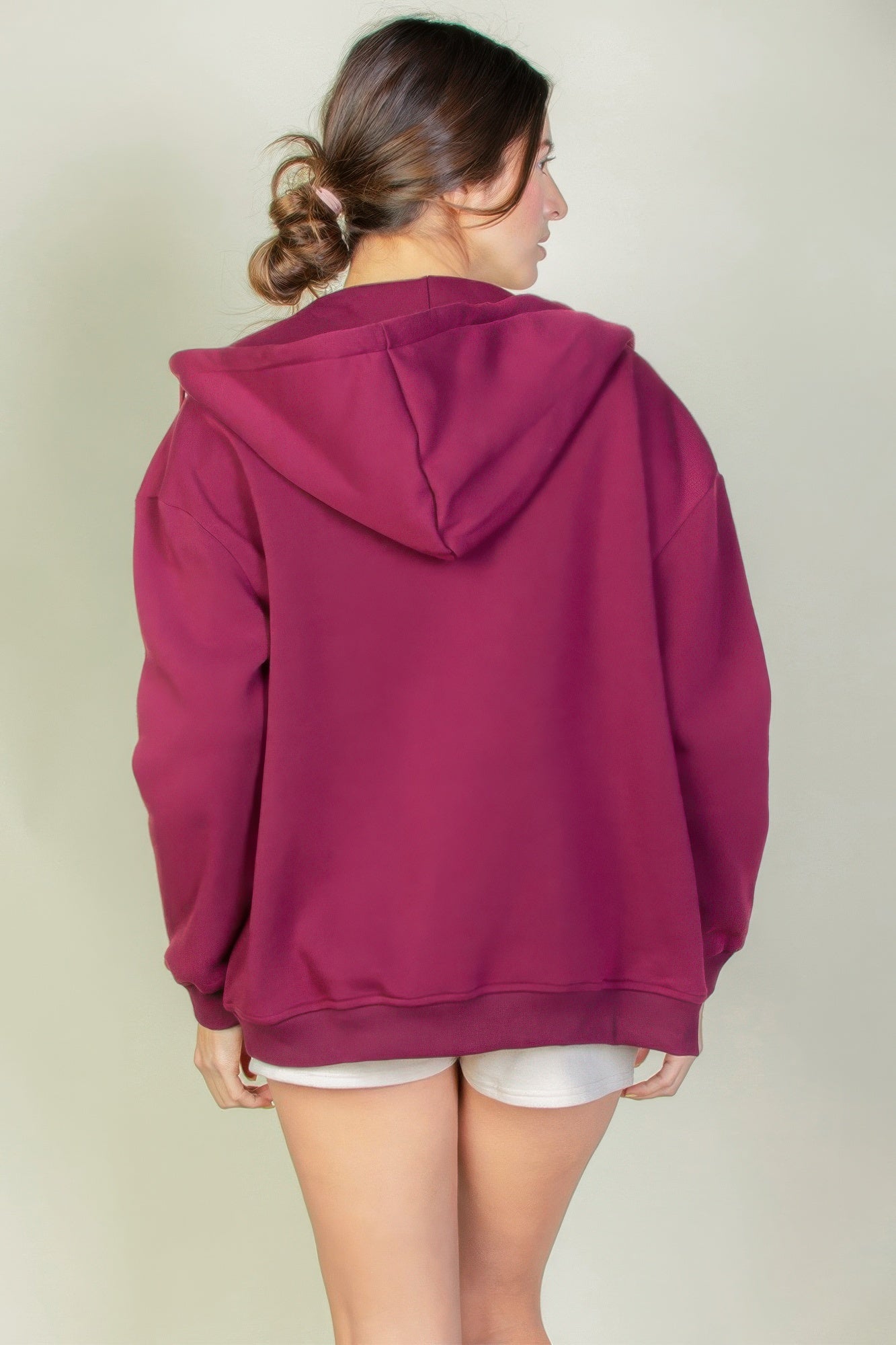 Graphic Drop Shoulder Zipper Up Hoodie product image