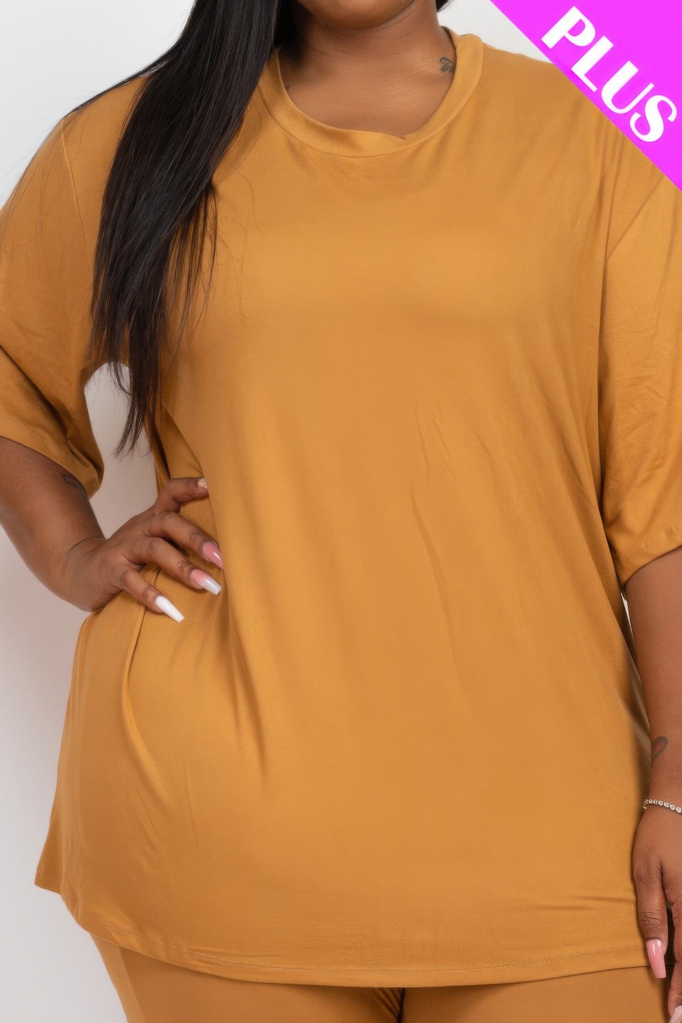 Plus Size Oversized T-shirt & Leggings Set product image