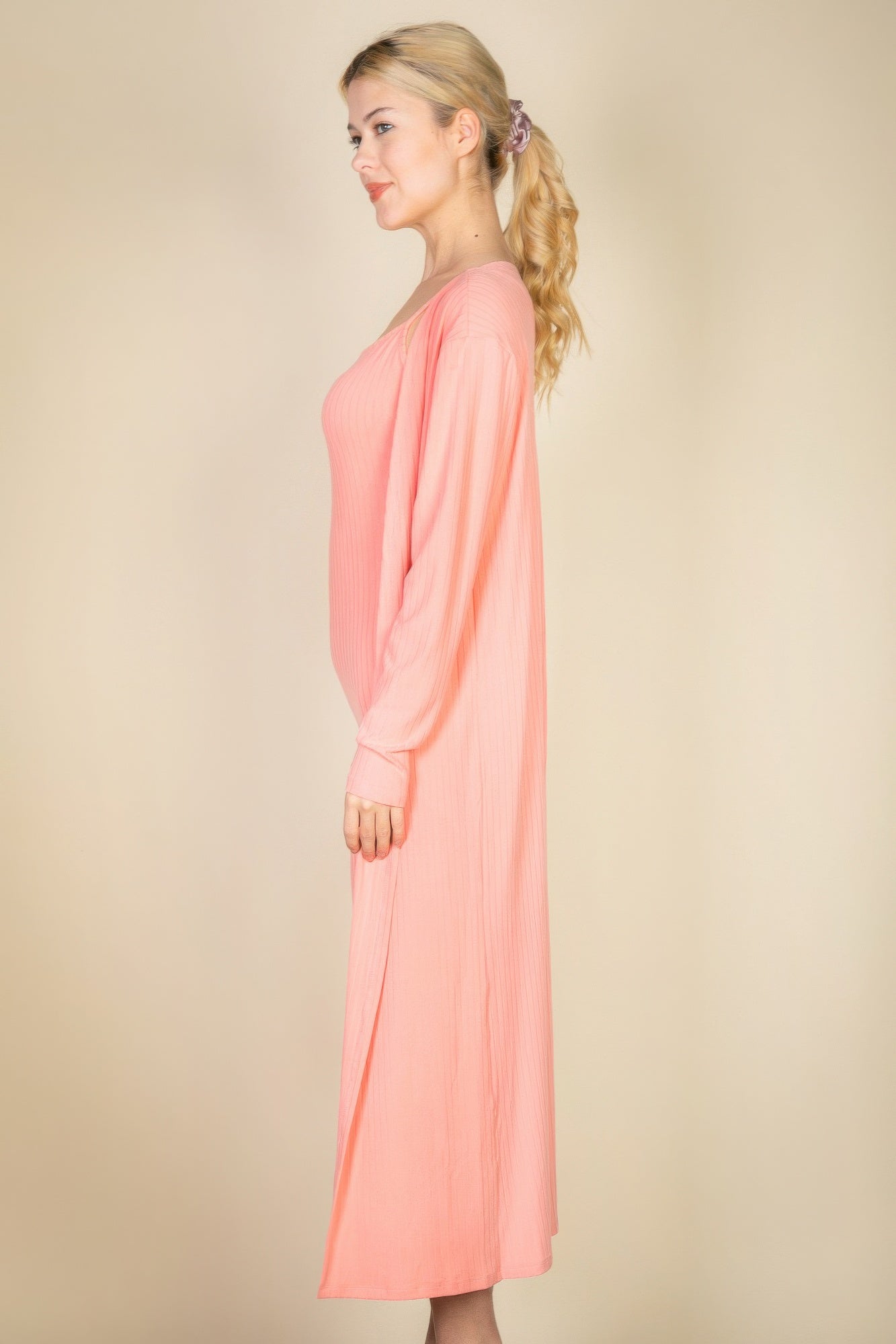 Ribbed Cardigan & Cami Midi Bodycon Dress product image