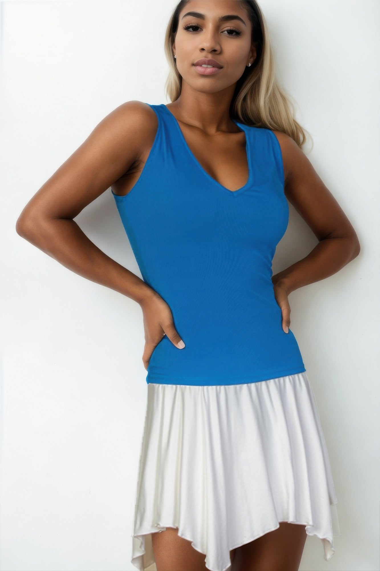 Ribbed V-neck Sleeveless Top product image