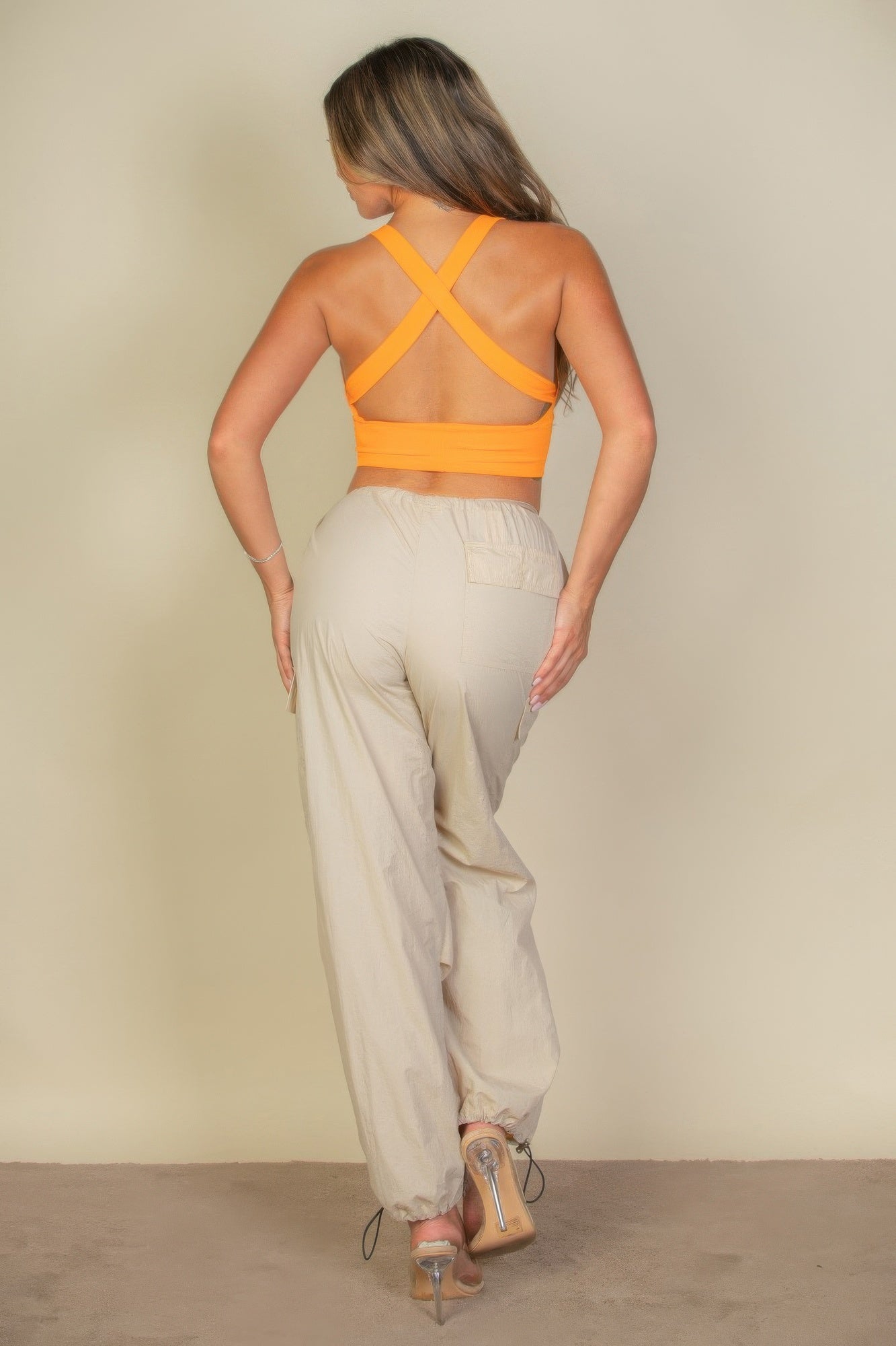 Ribbed Knit Plunge Neck Crop Top product image