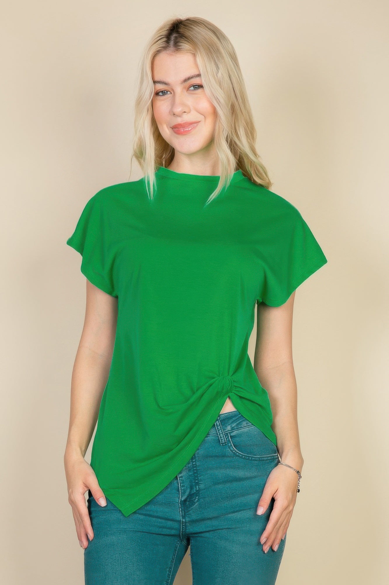Batwing Sleeve Twist Front Tee product image