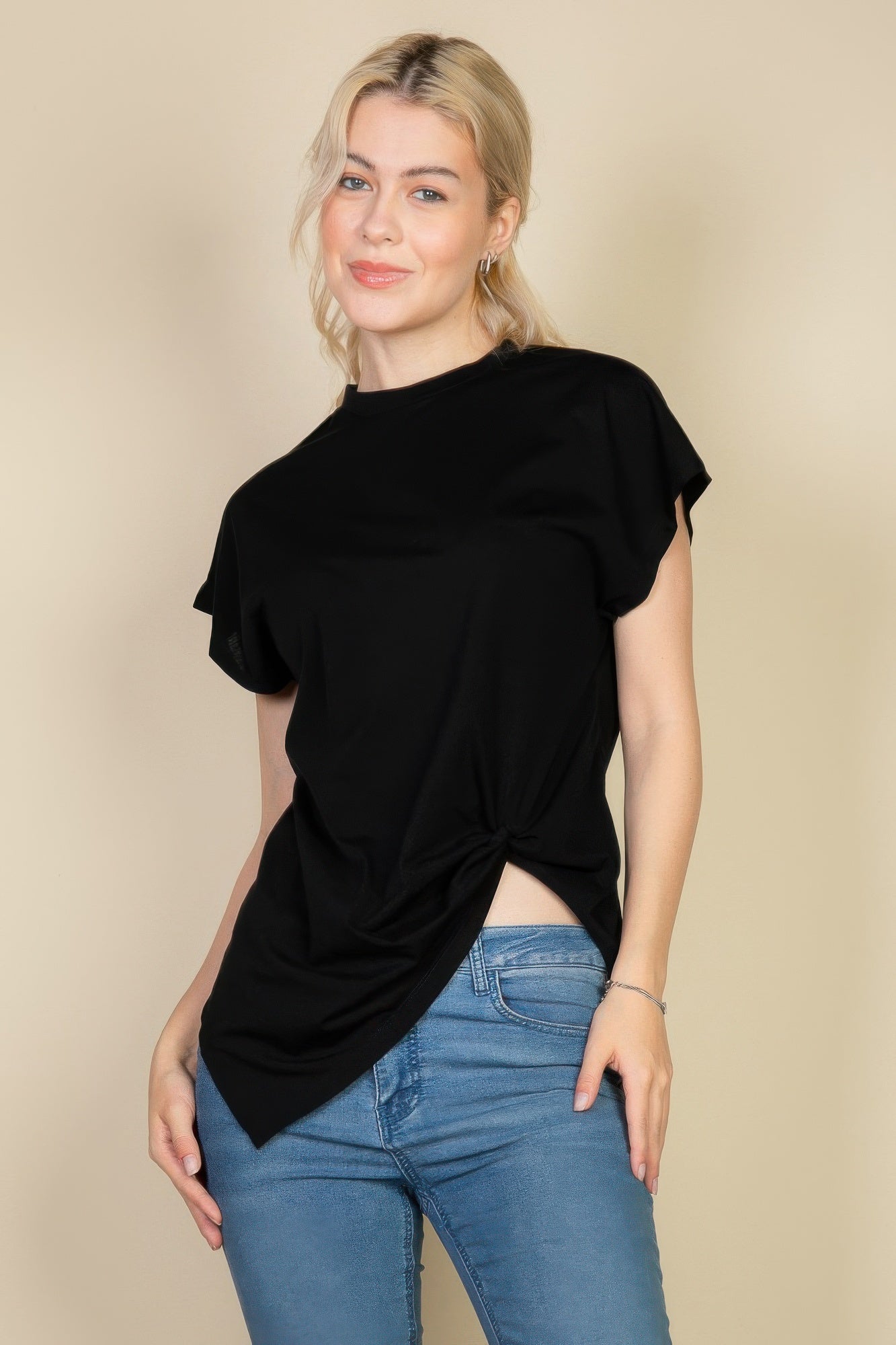 Batwing Sleeve Twist Front Tee product image