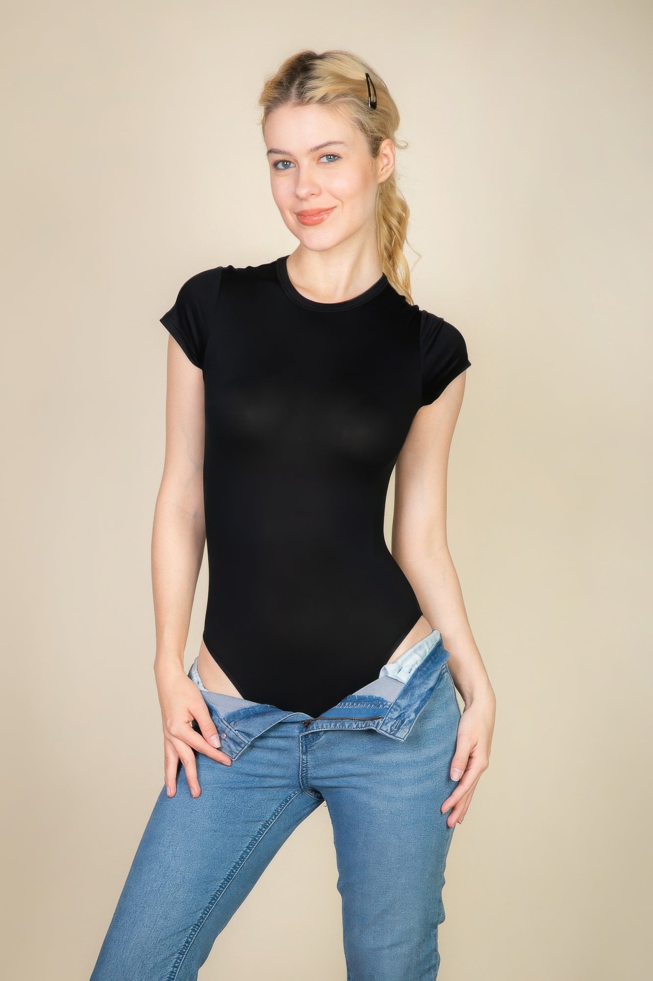 Short Sleeve Crew Neck Bodysuit product image