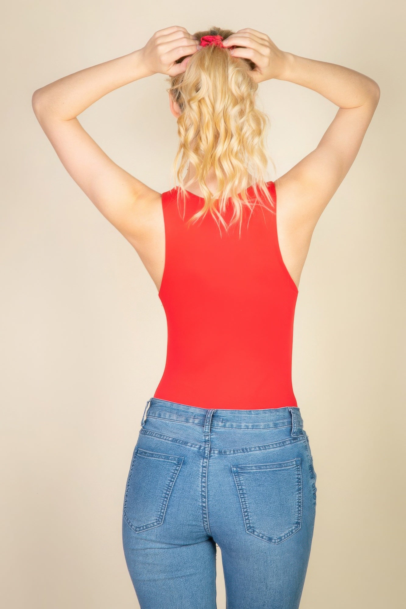 Casual Solid Tank Bodysuit product image