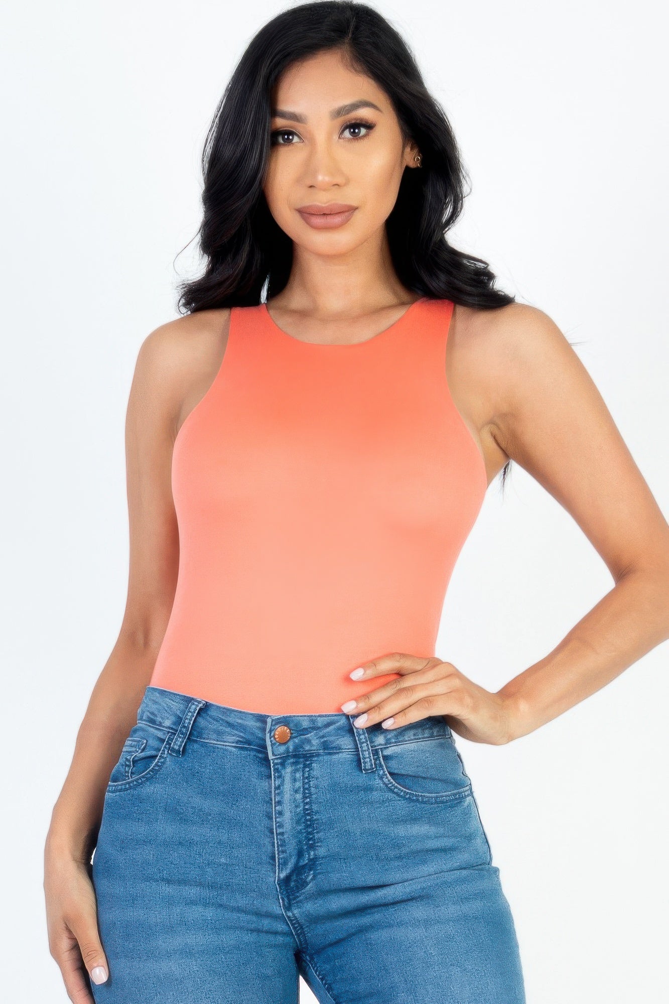 Casual Solid Tank Bodysuit product image
