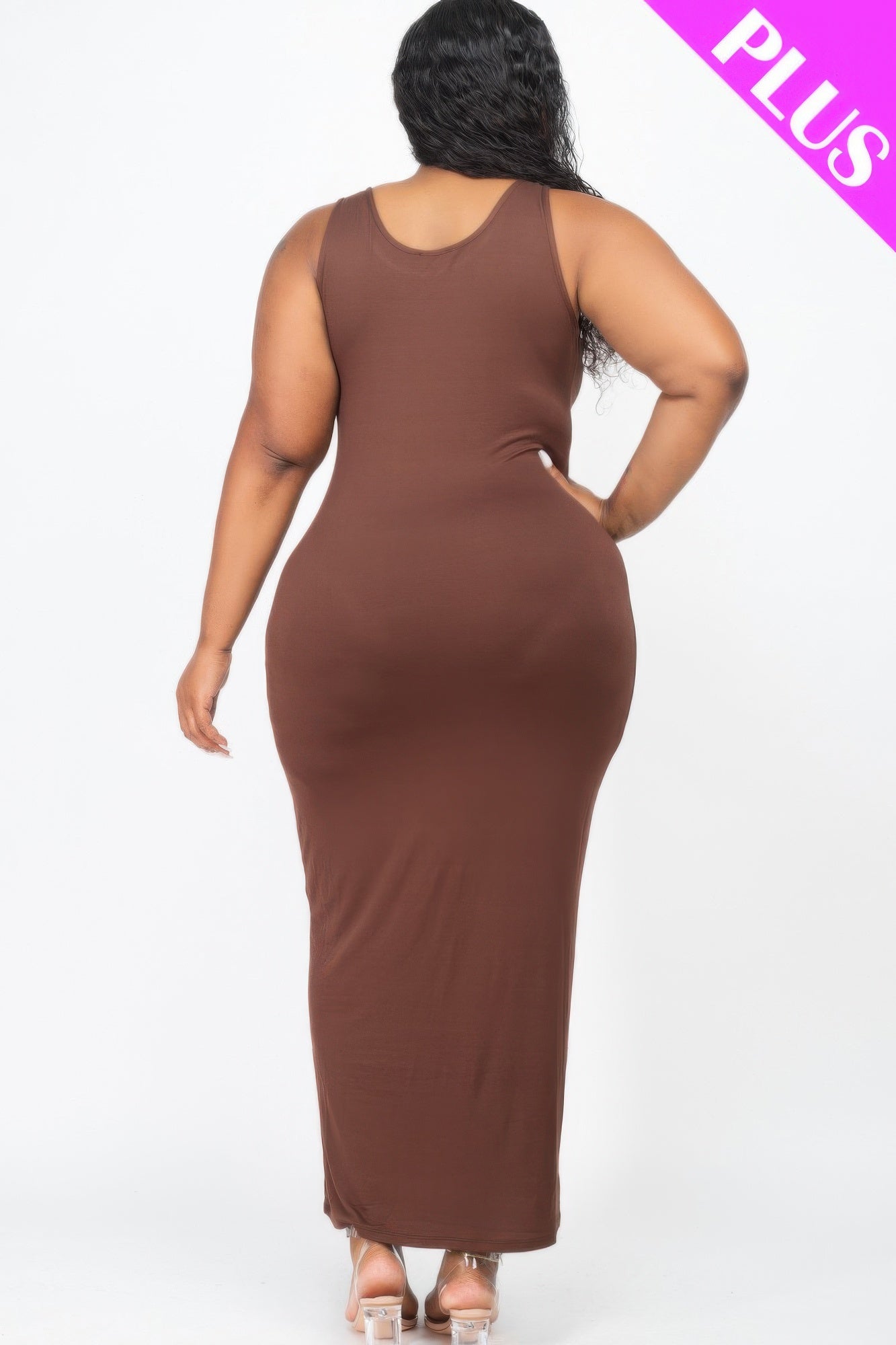 Plus Size Solid Basic Maxi Dress product image