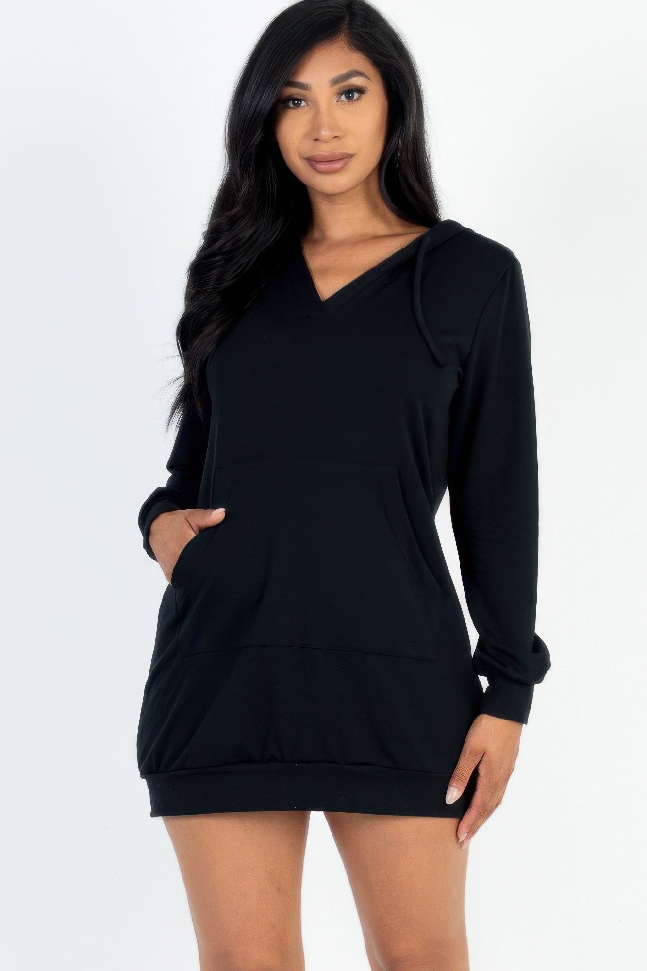 French Terry Hoodie Mini Dress product image