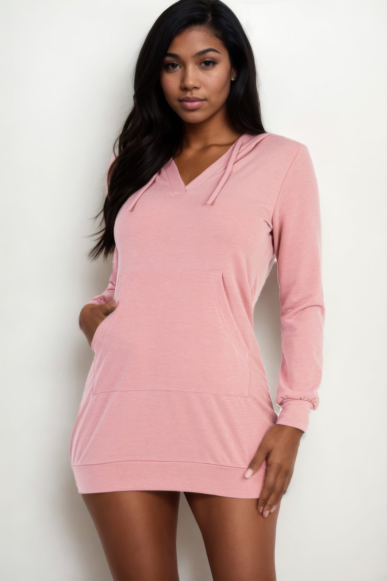French Terry Hoodie Mini Dress product image