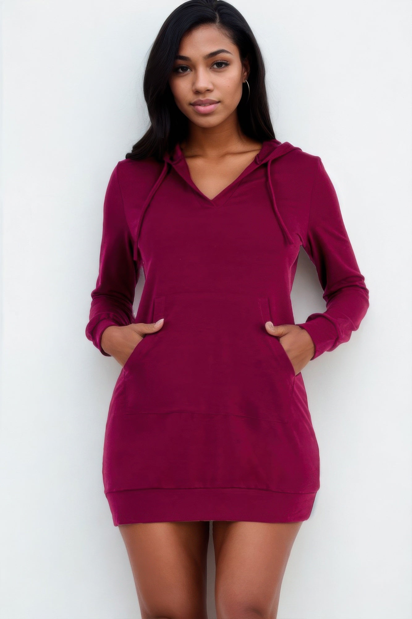 French Terry Hoodie Mini Dress product image