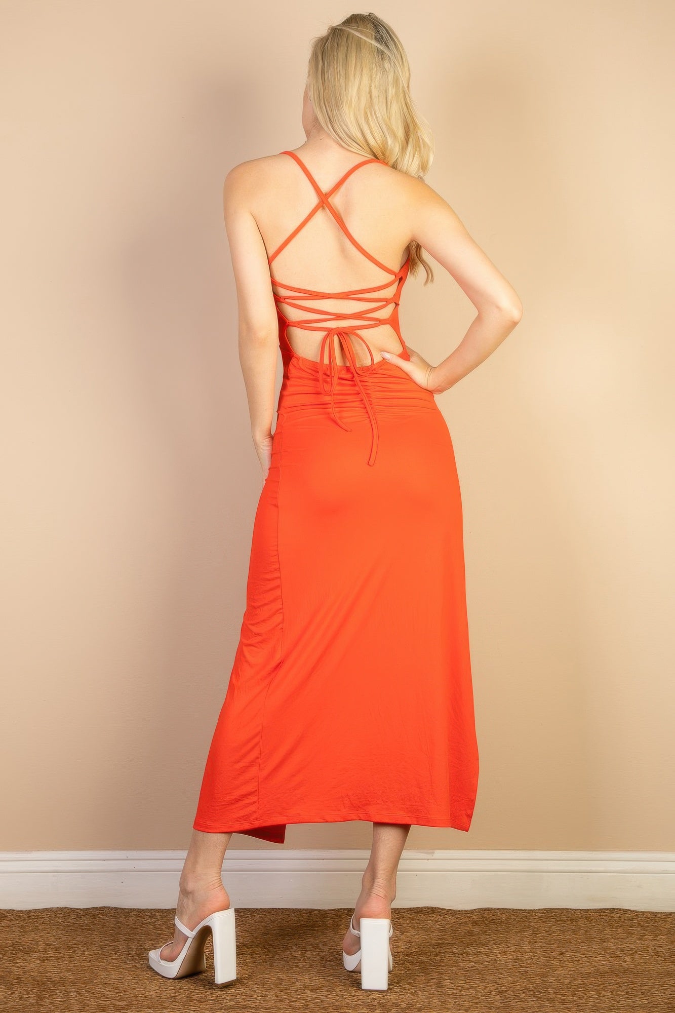 Solid Cami Maxi Slit Dress product image