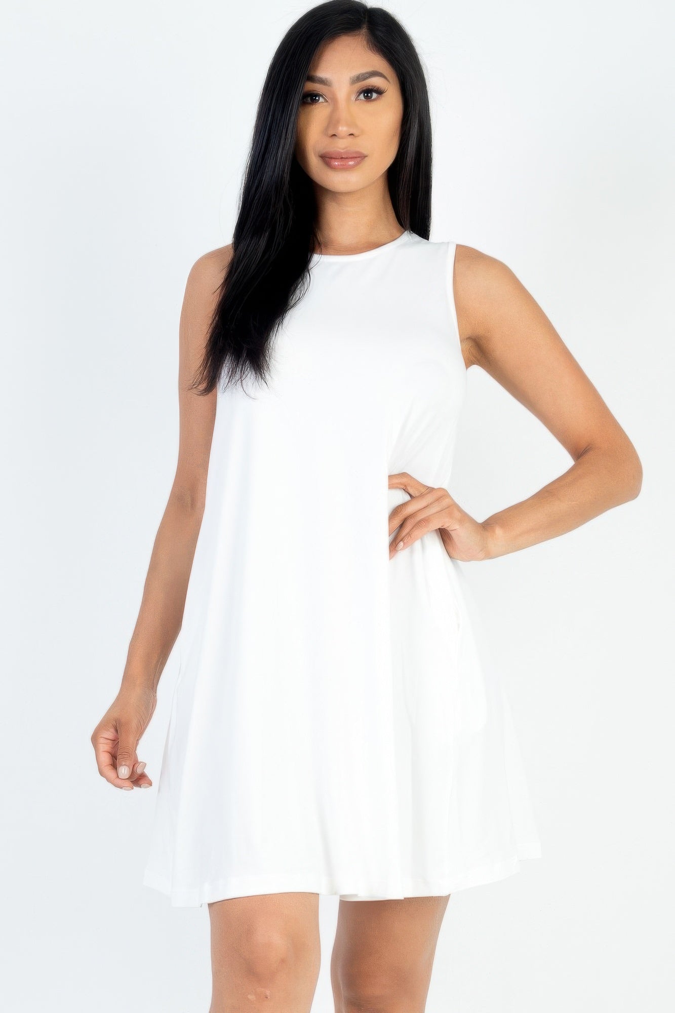 Comfy Sleeveless Flare Mini Dress product image