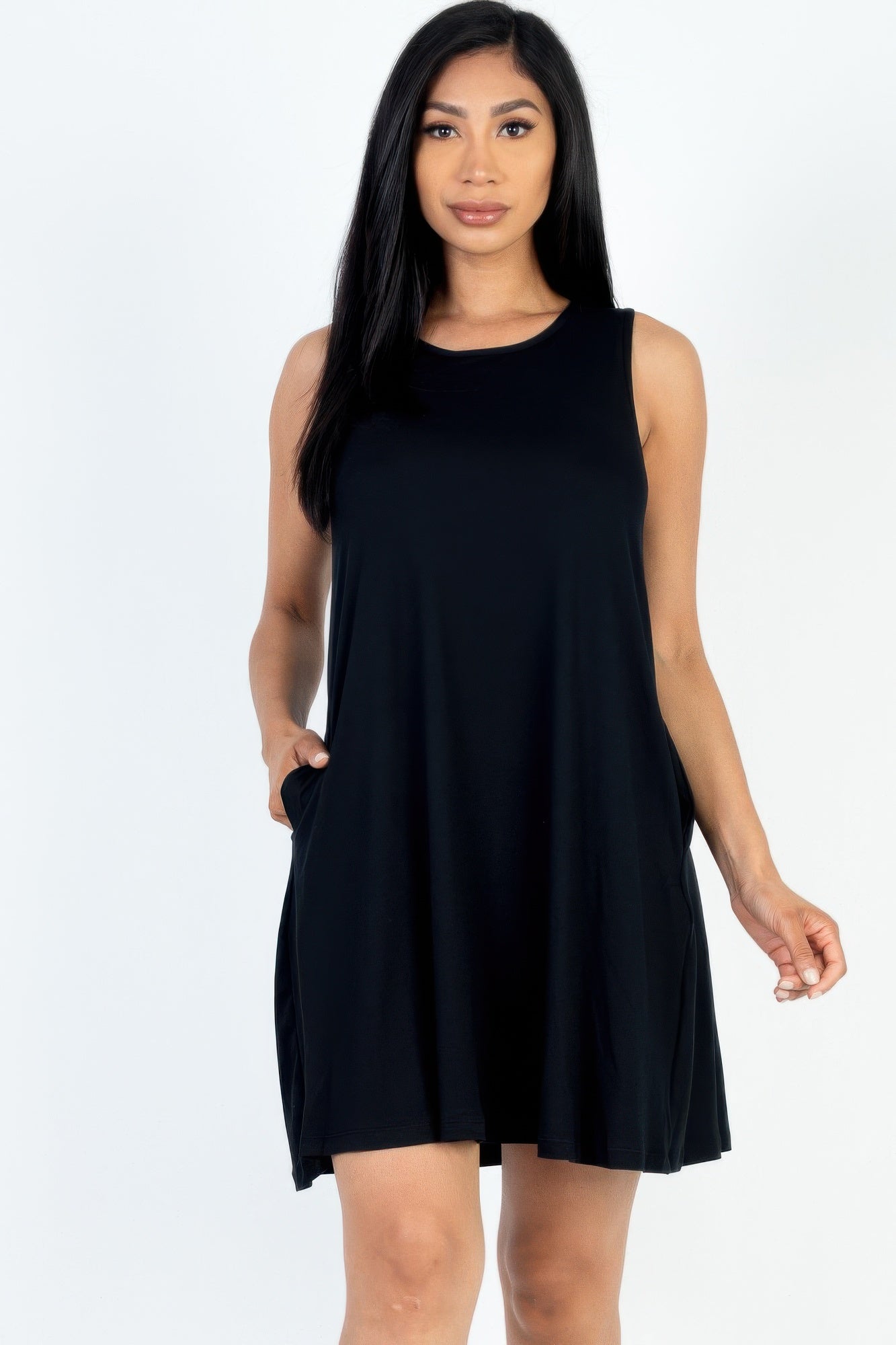 Comfy Sleeveless Flare Mini Dress product image