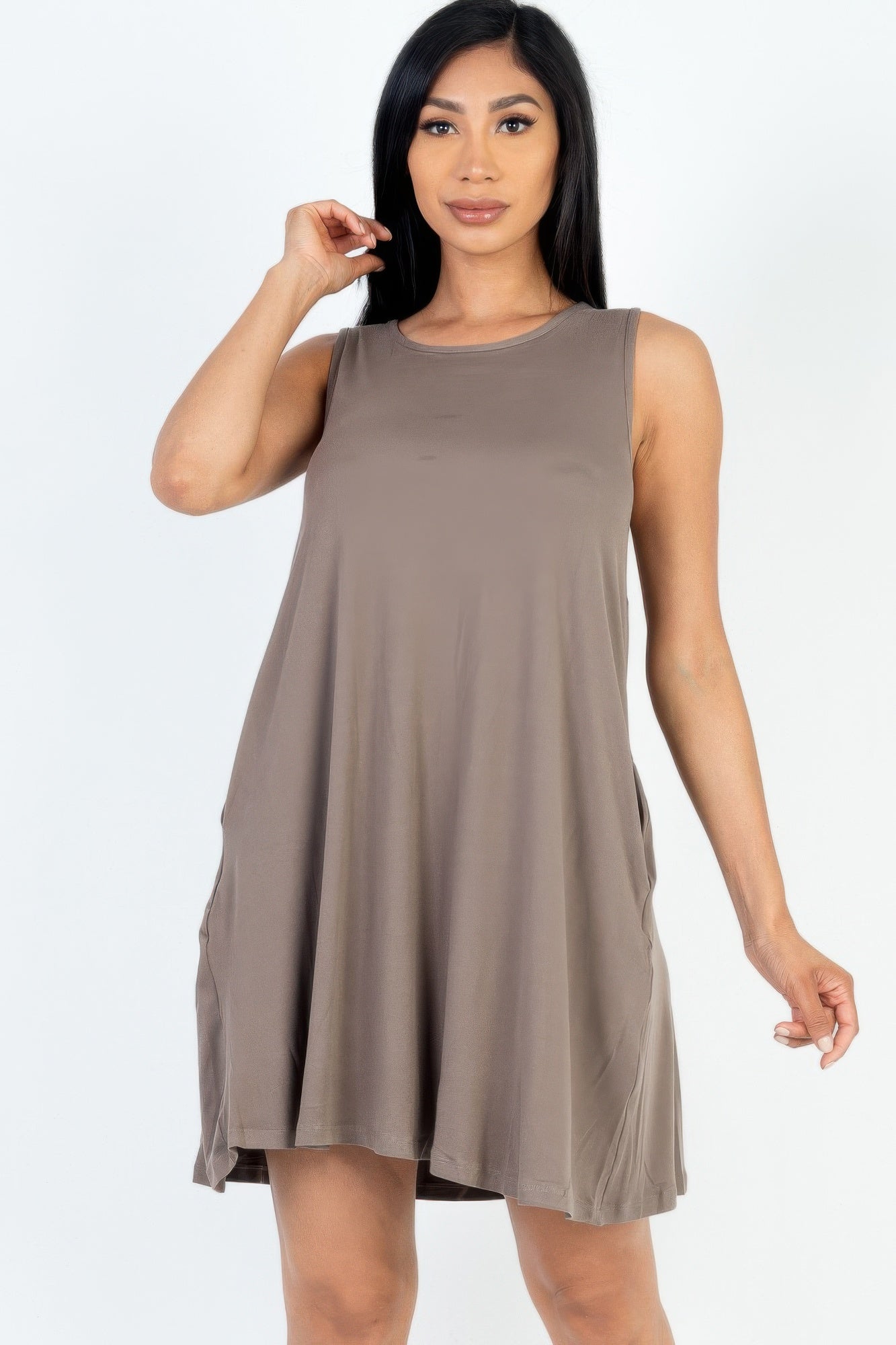 Comfy Sleeveless Flare Mini Dress product image