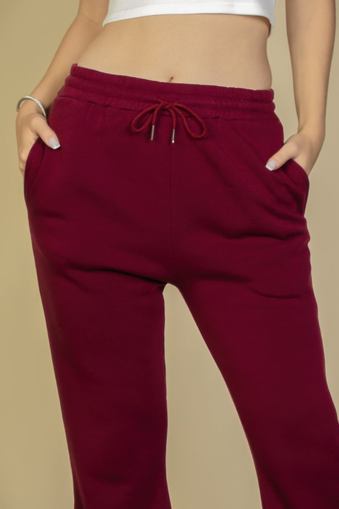Drawstring Waist Slant Pocket Sweatpants product image