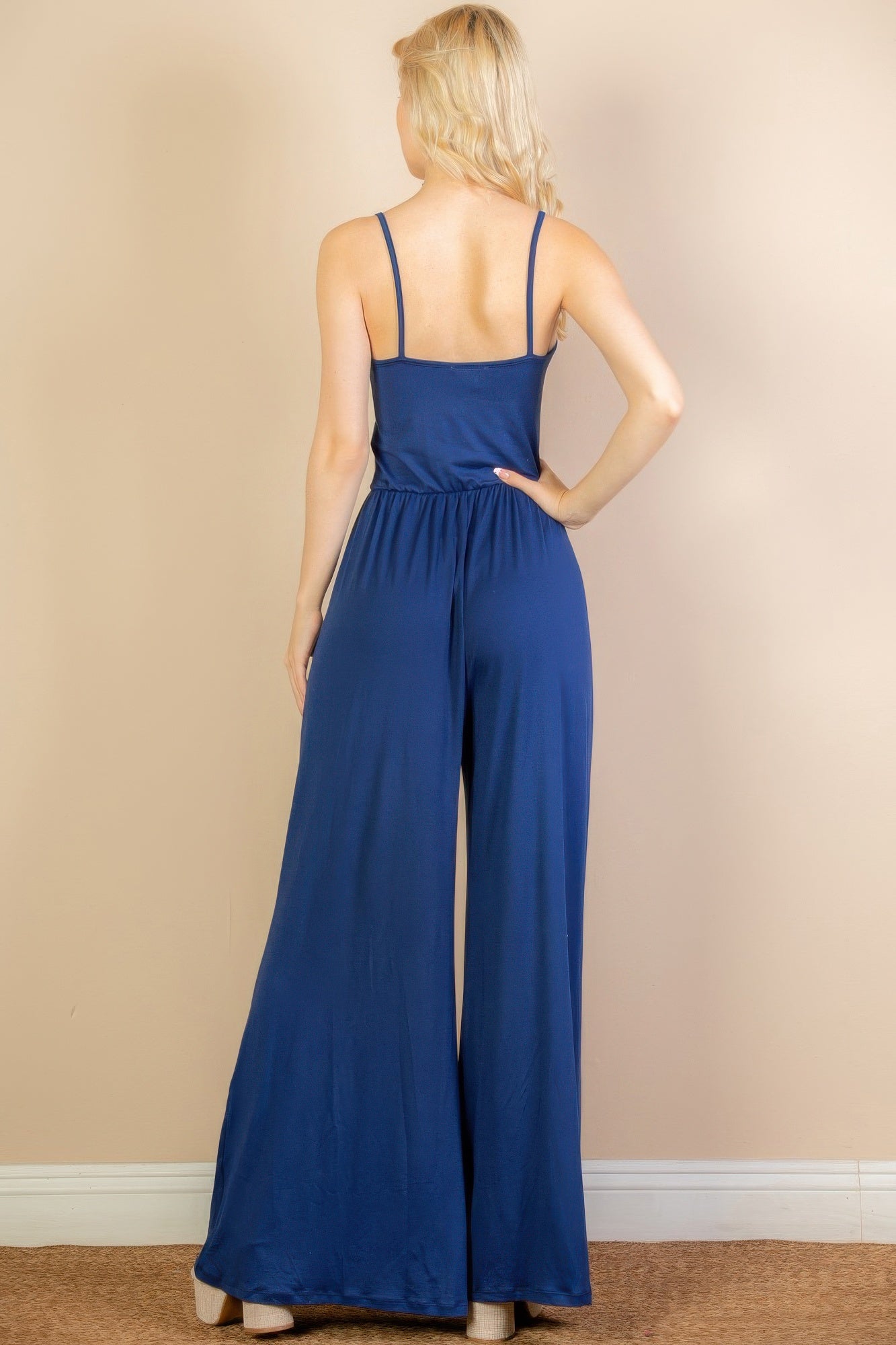 Button Front Wide Leg Jumpsuit product image