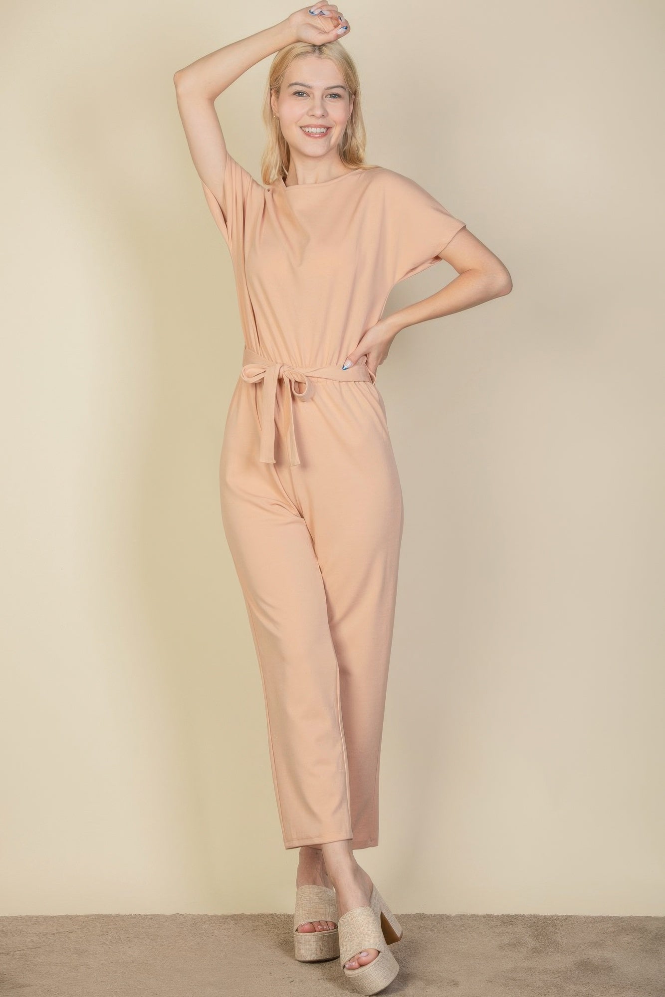 Tie Waist Relaxed Jumpsuit product image