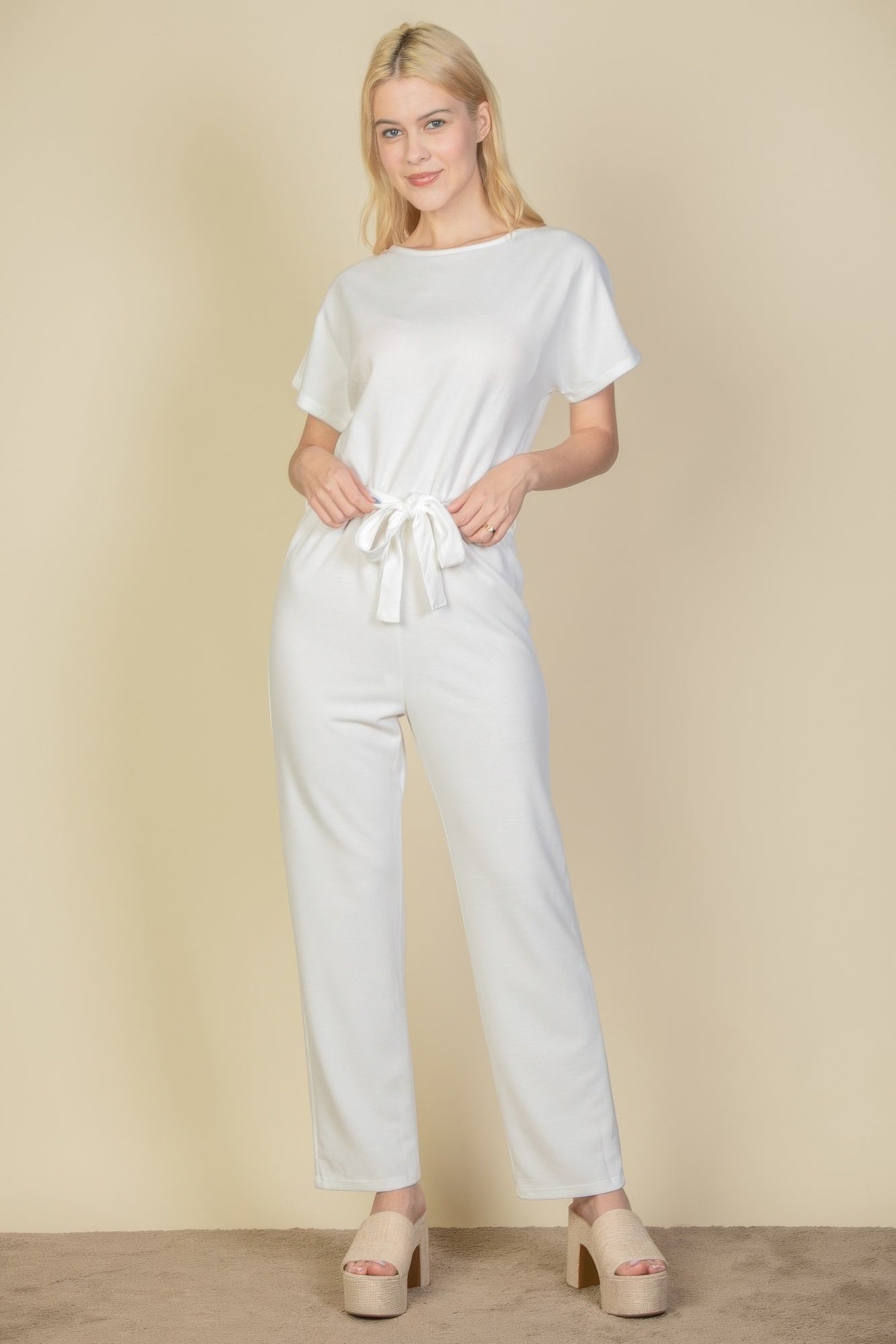 Tie Waist Relaxed Jumpsuit product image