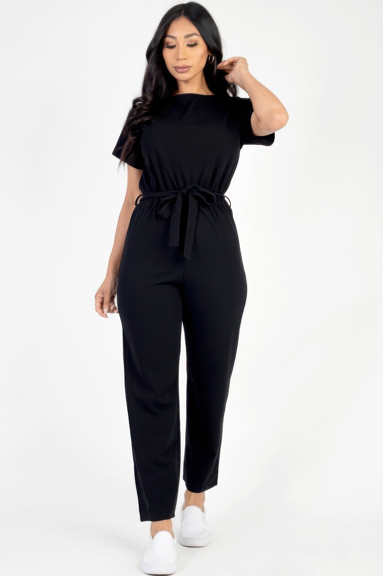 Tie Waist Relaxed Jumpsuit product image