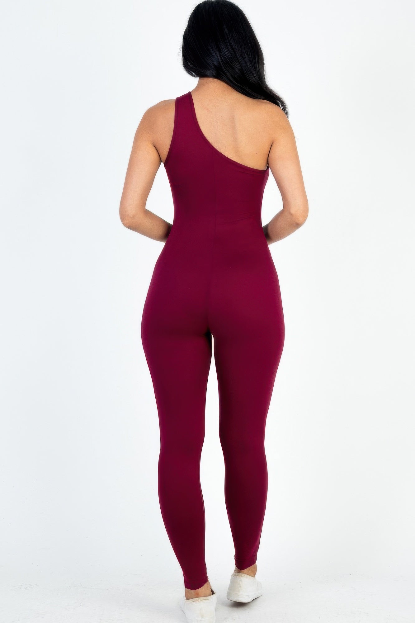 Solid Color One Shoulder Jumpsuit product image