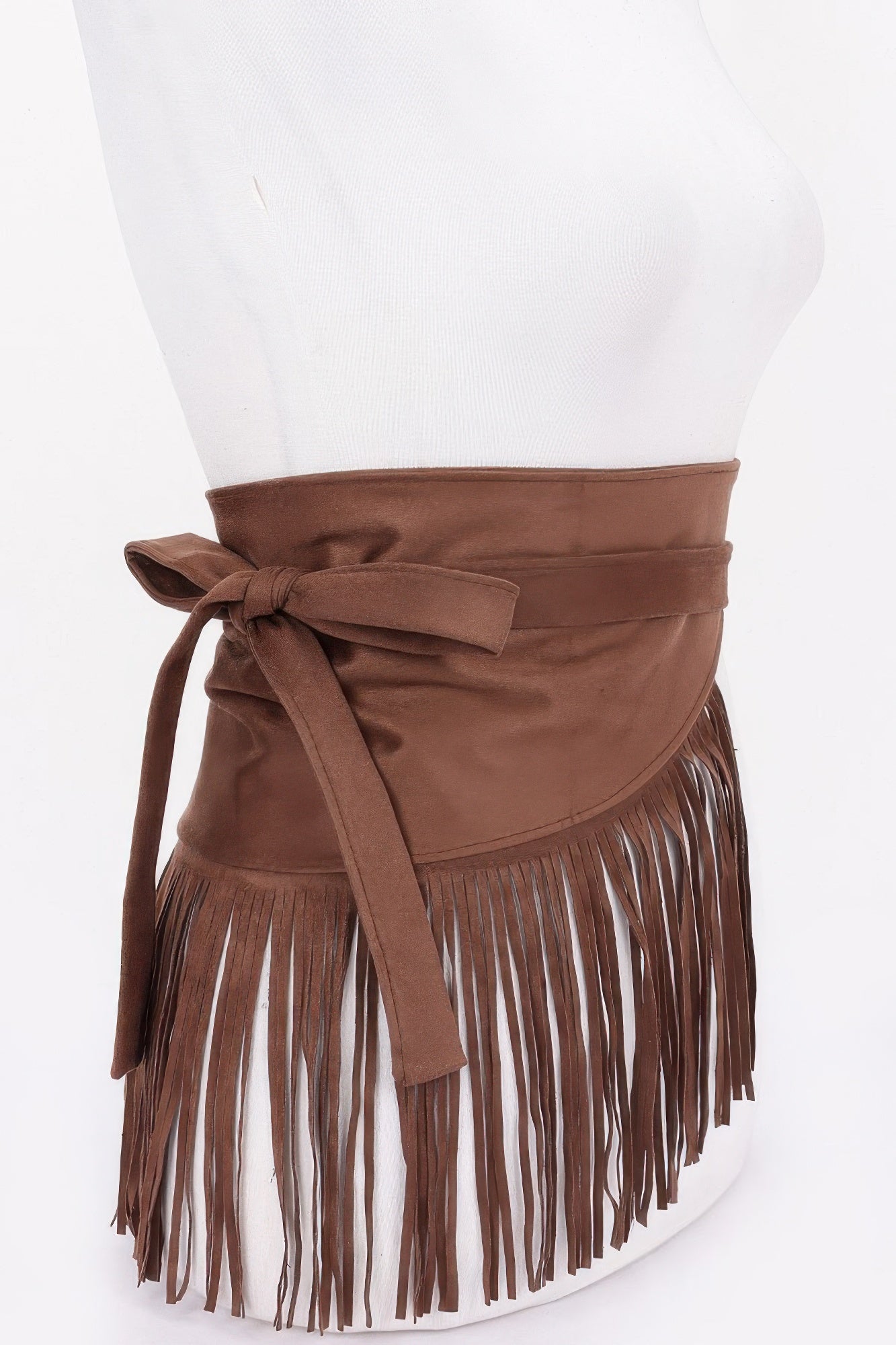 Faux Suede Fringe Belt product image