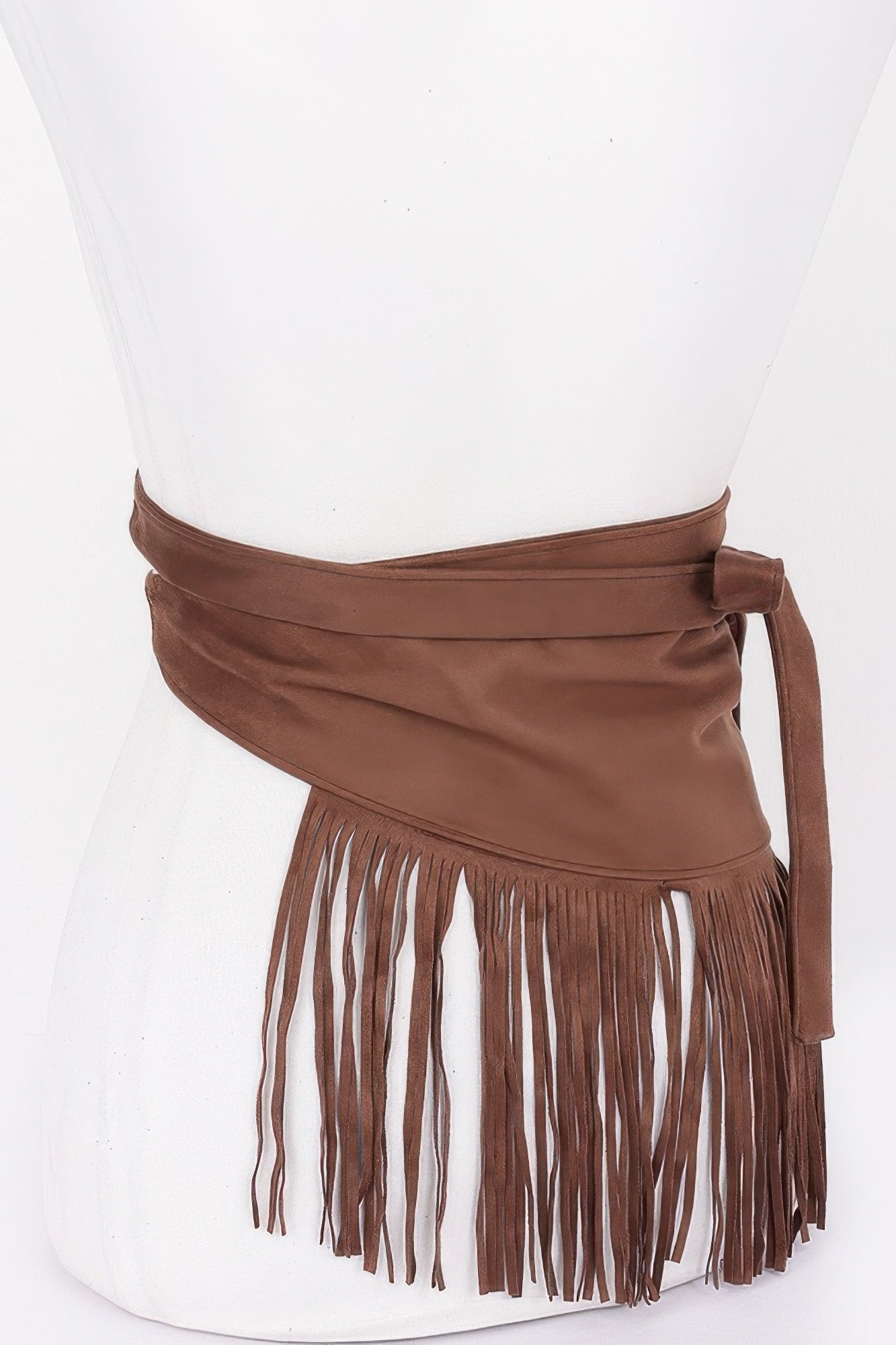 Faux Suede Fringe Belt product image