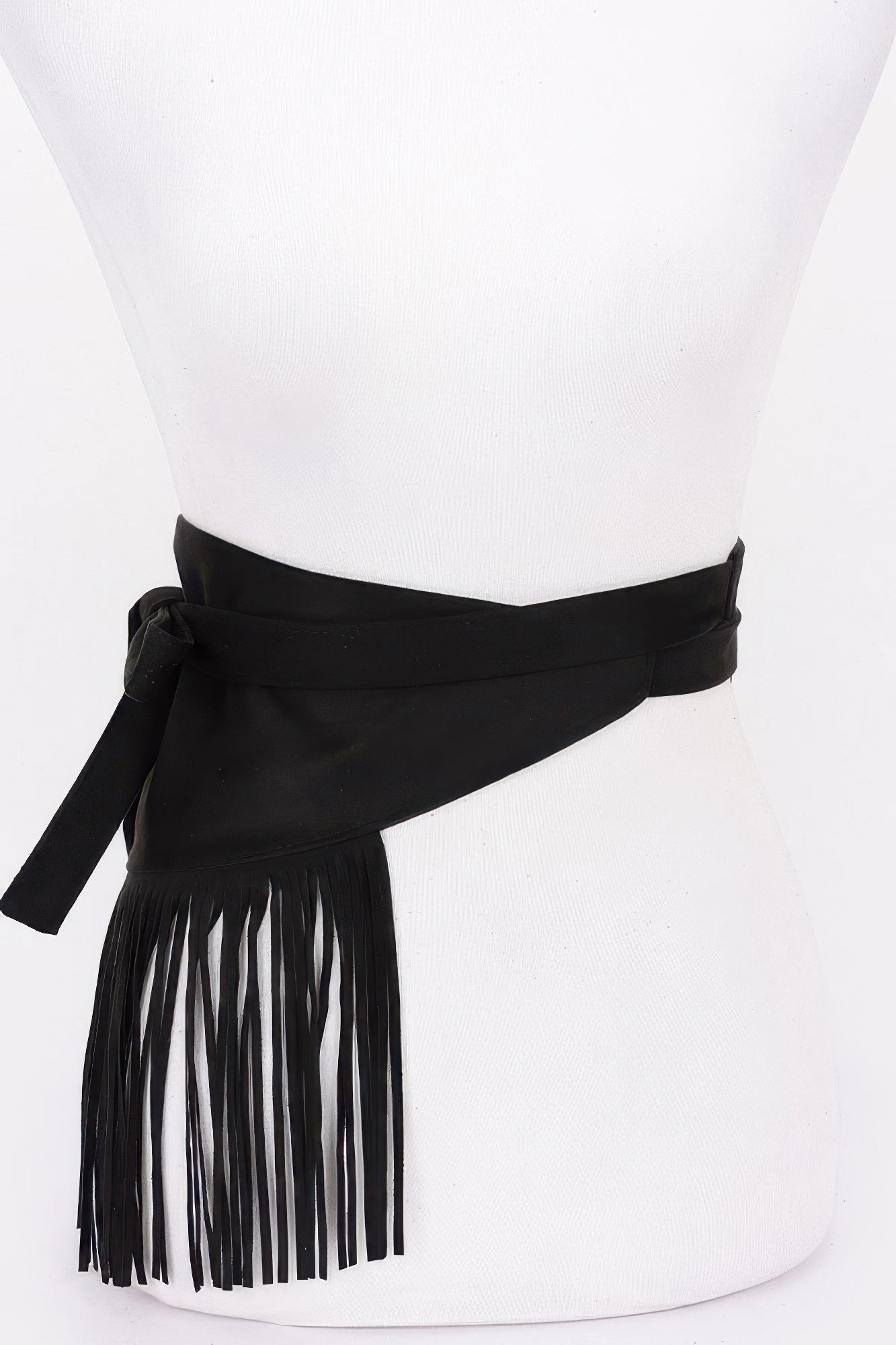 Faux Suede Fringe Belt product image