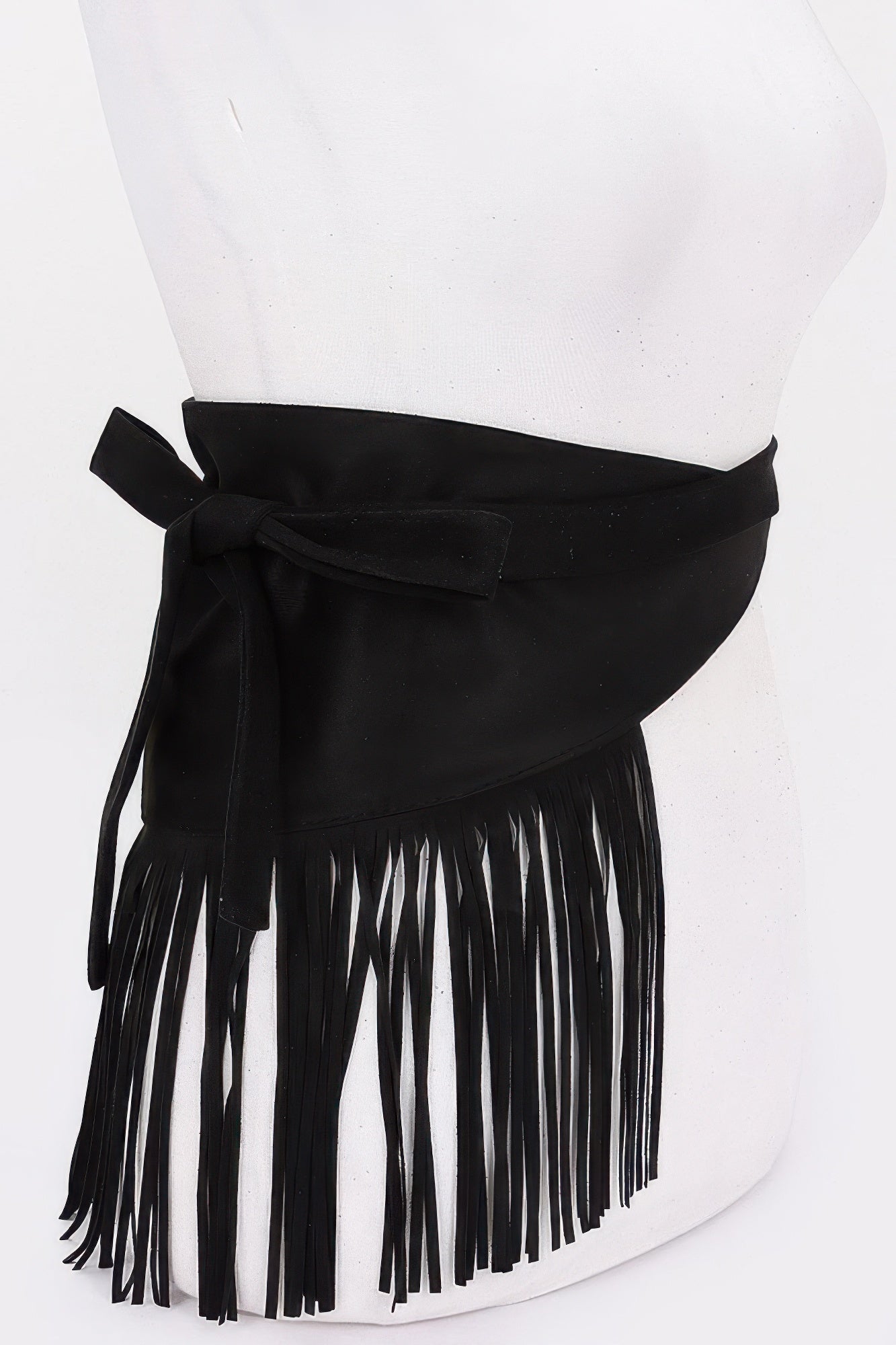 Faux Suede Fringe Belt product image