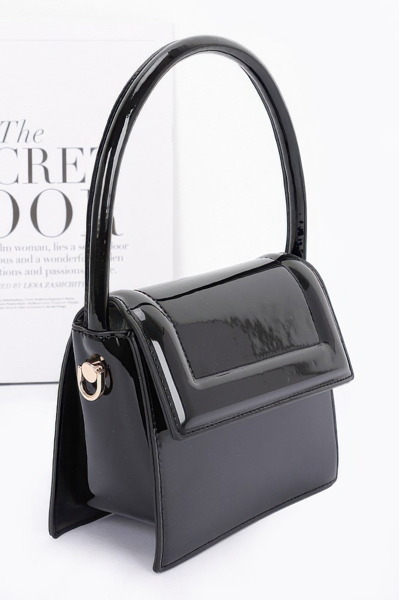 Enamel Top Handle Flap Bag product image