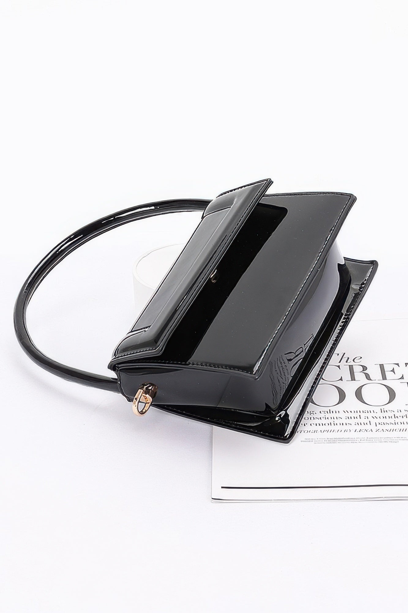 Enamel Top Handle Flap Bag product image