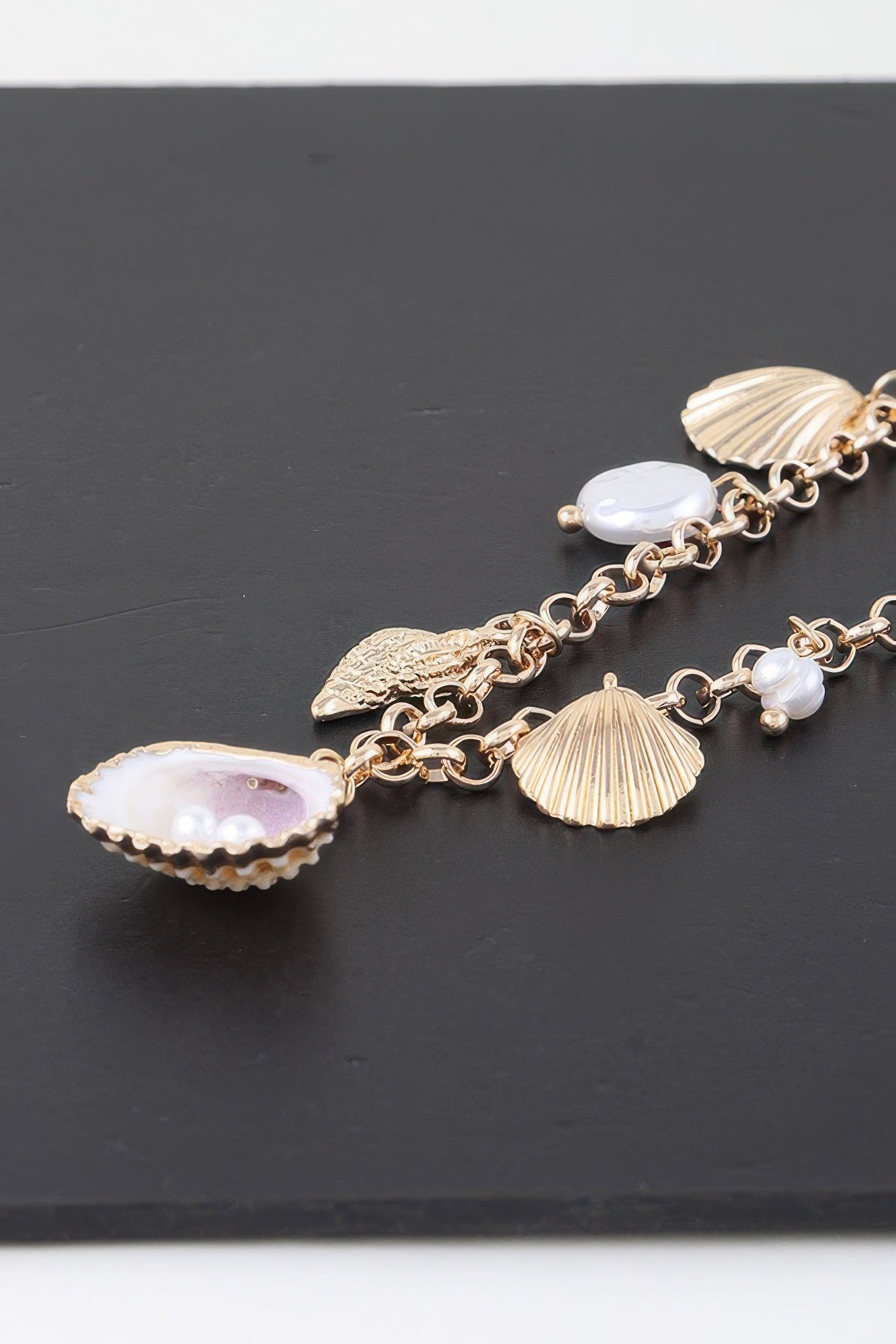 Multi Pearl N Shell Charm Necklace product image