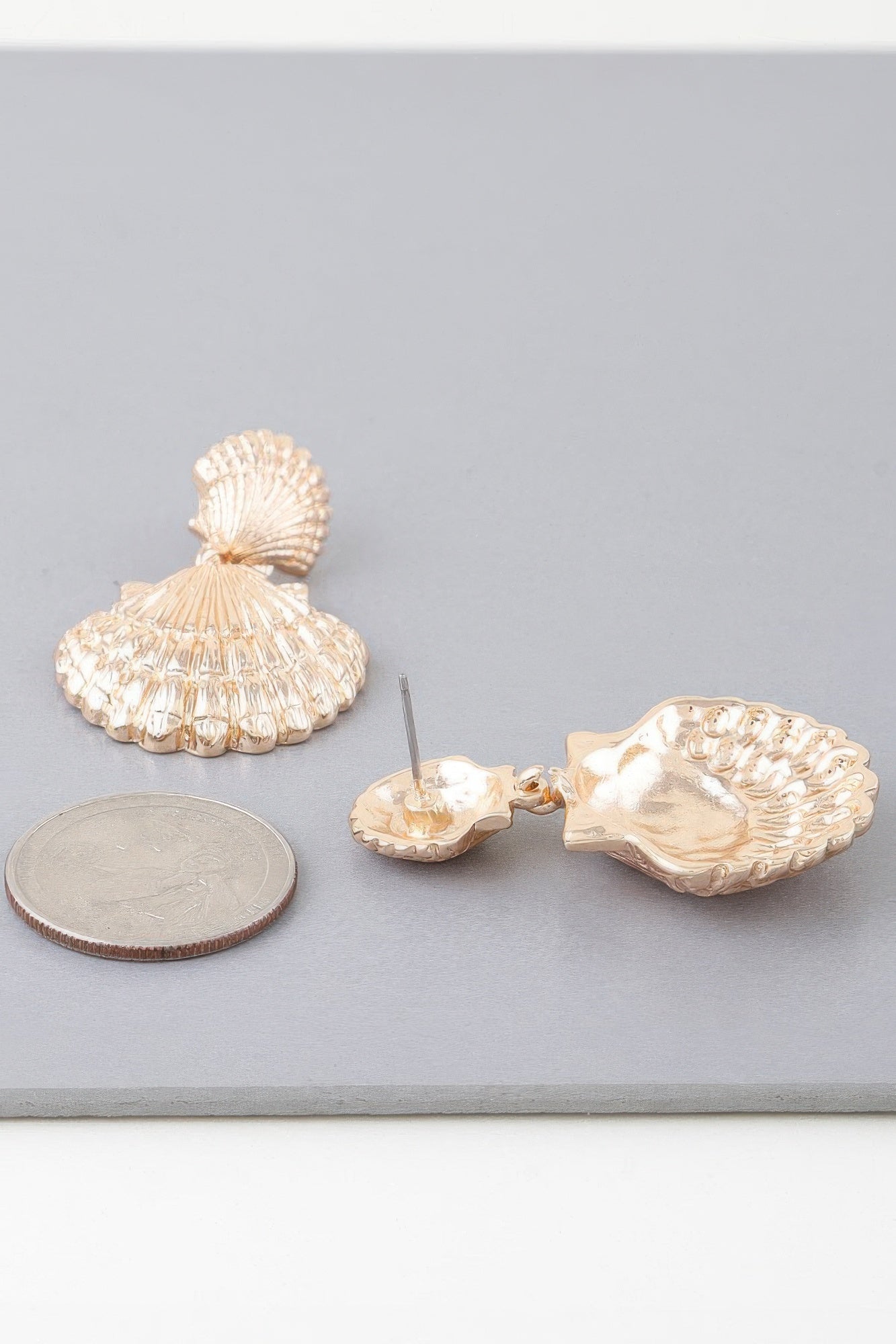Double Clamshell Drop Earrings product image